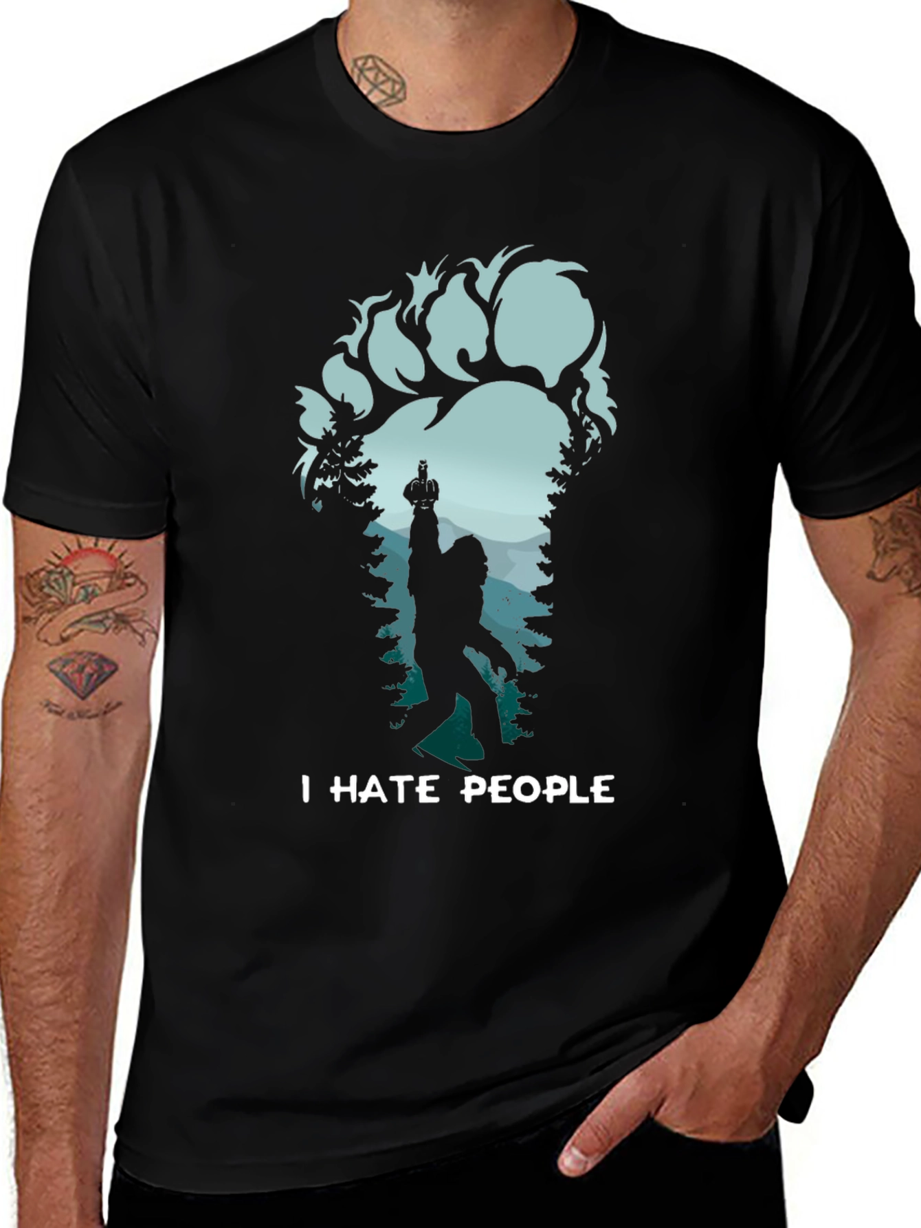 I Hate People Bigfoot T-Shirt