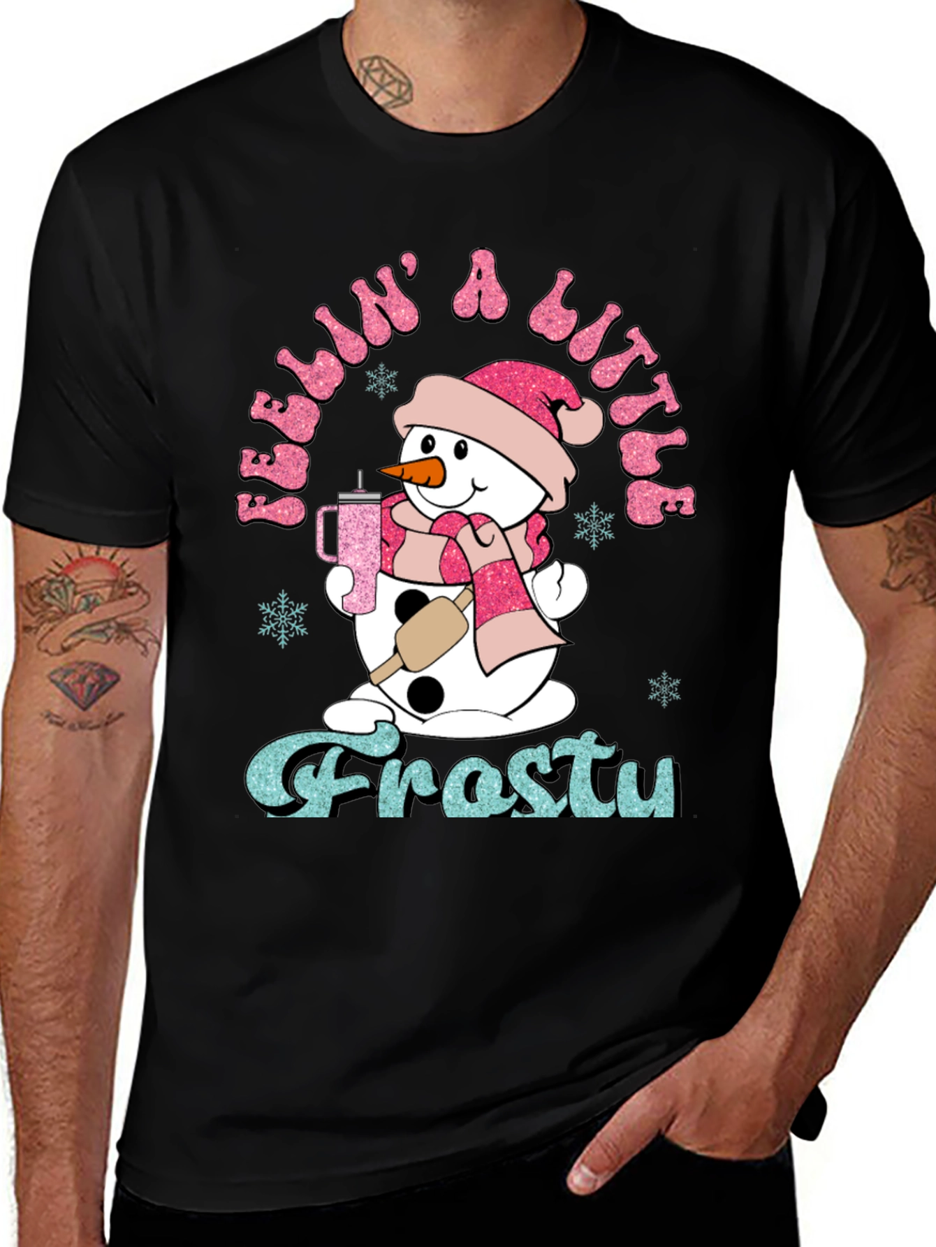 Variant 12 of Feelin' a Little Frosty Snowman Graphic Tee