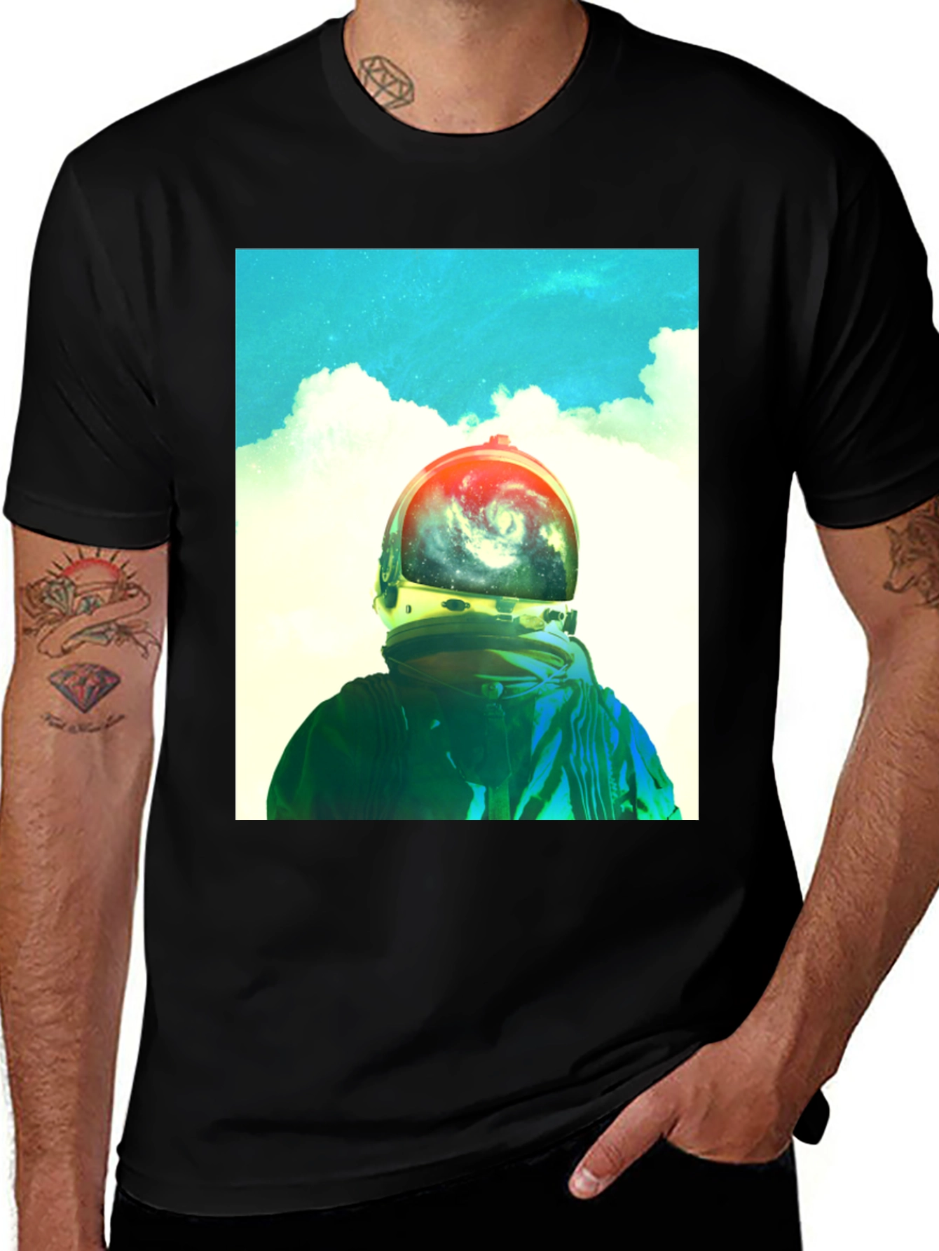 Variant 11 of Astronaut Galaxy Graphic Print T-Shirt