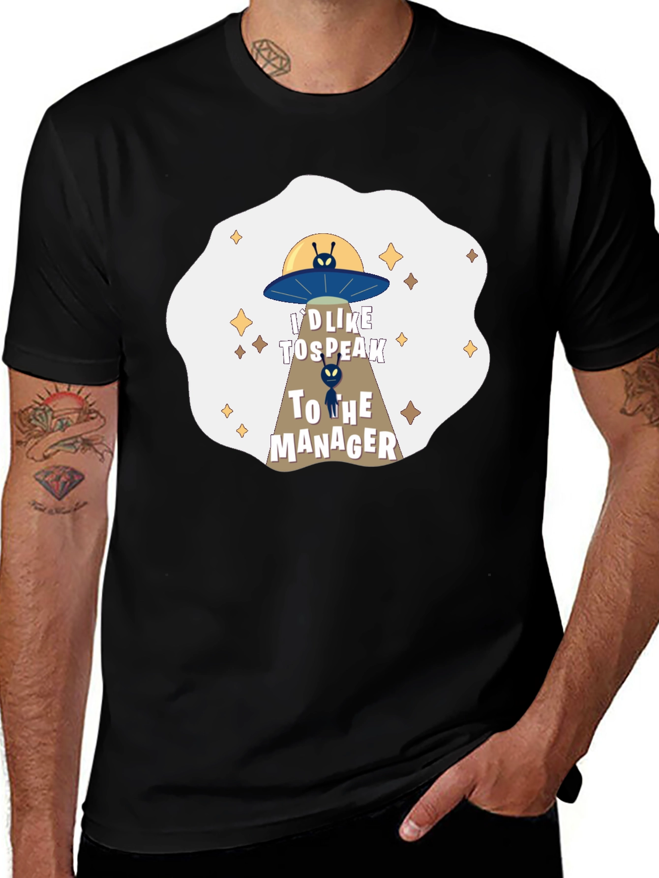 Variant 3 of I'd Like To Speak To The Manager UFO T-Shirt