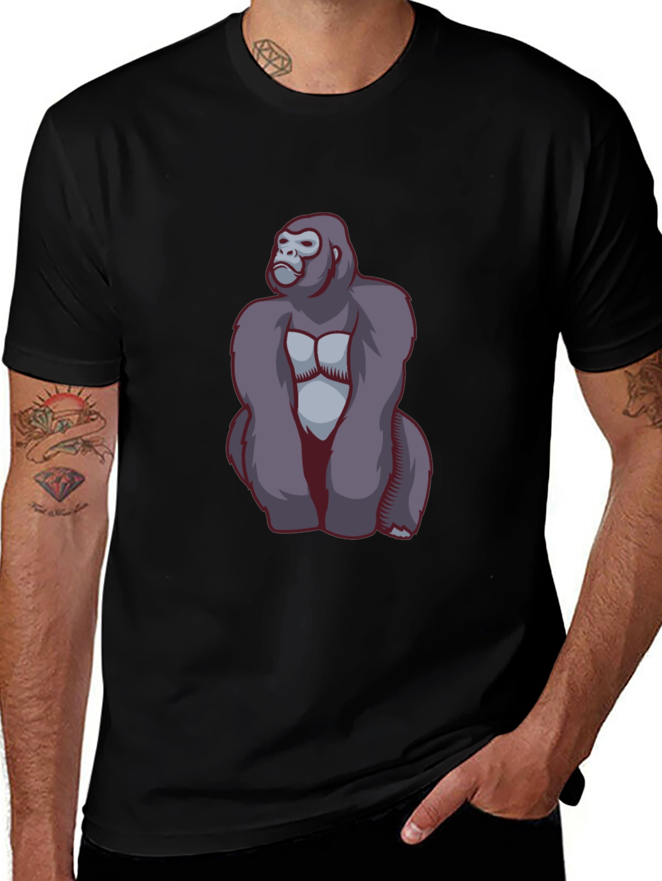 Variant 2 of Gorilla Graphic Tee - Cool Men's T-Shirt