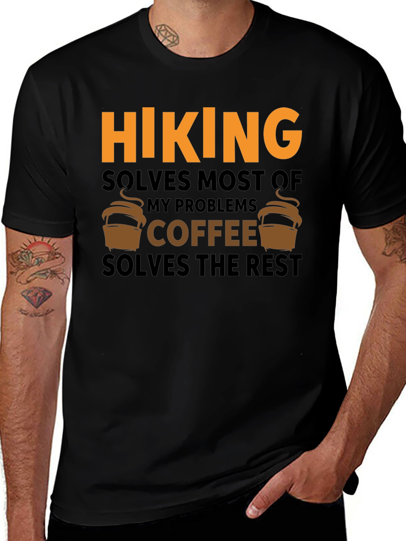 Variant 21 of Hiking & Coffee Men's T-Shirt