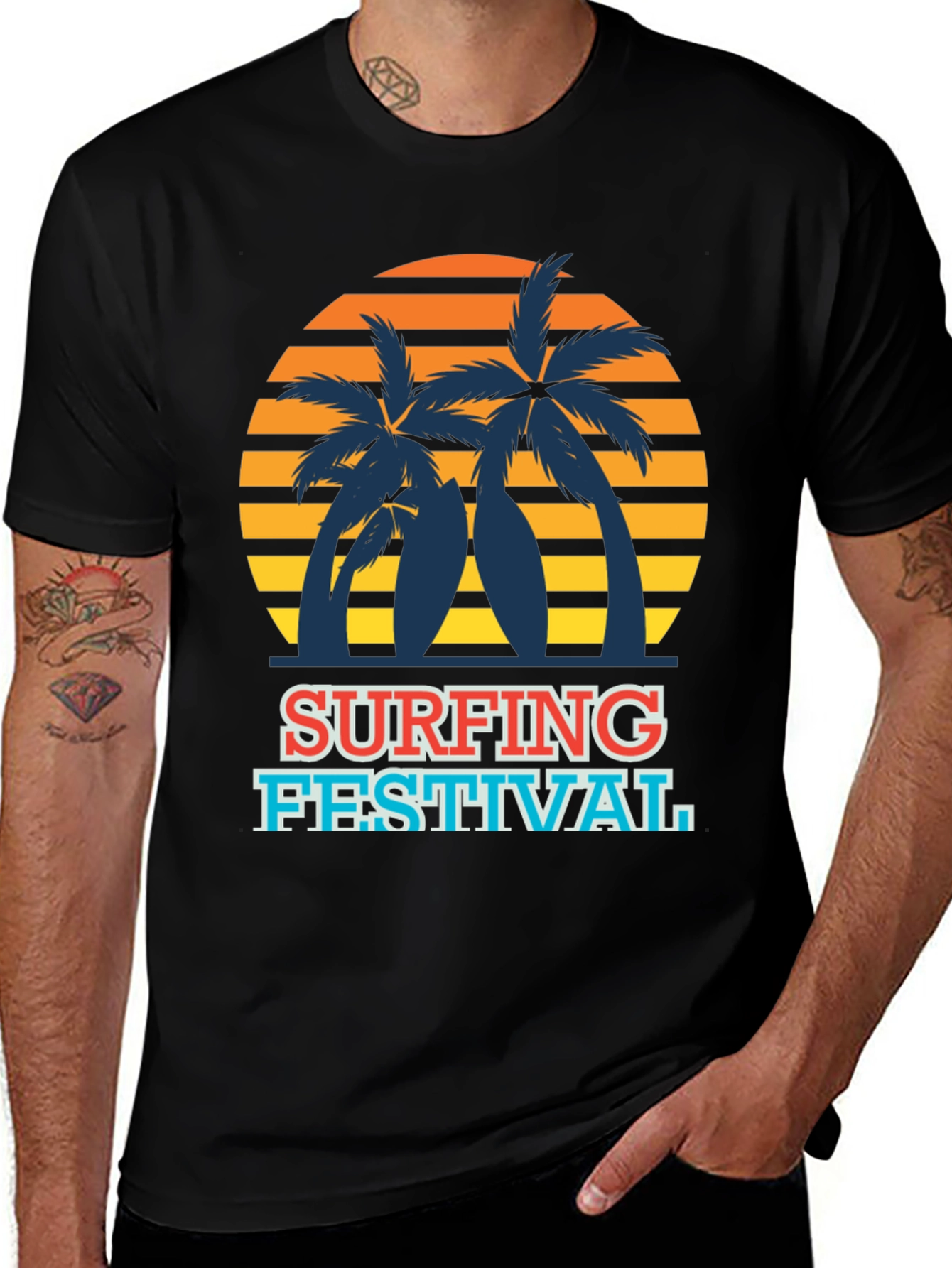Variant 24 of Surfing Festival Graphic T-Shirt