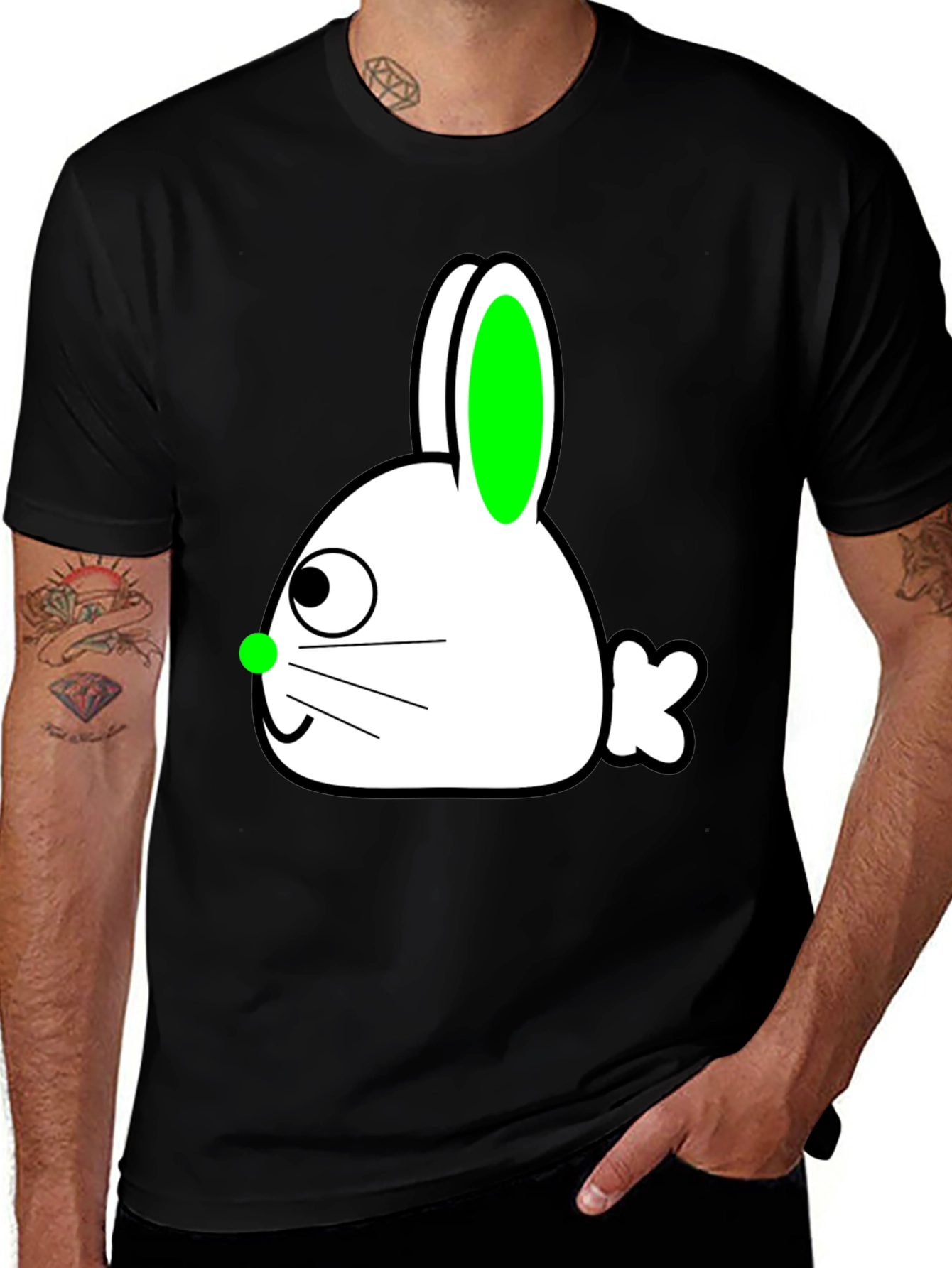 Variant 20 of Cool Cartoon Rabbit Graphic Tee