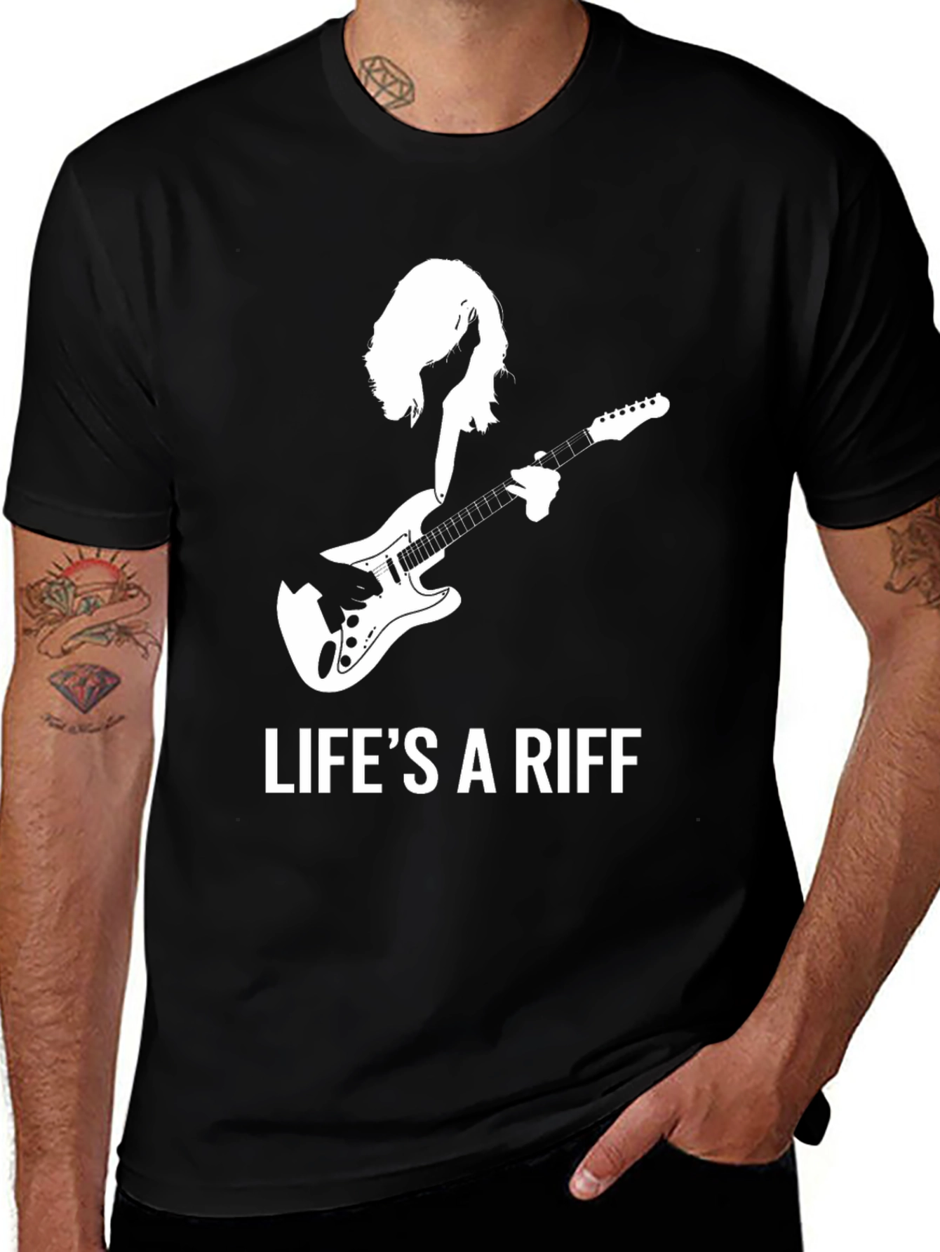 Variant 10 of Life's a Riff Graphic Tee - Music Lover T-Shirt