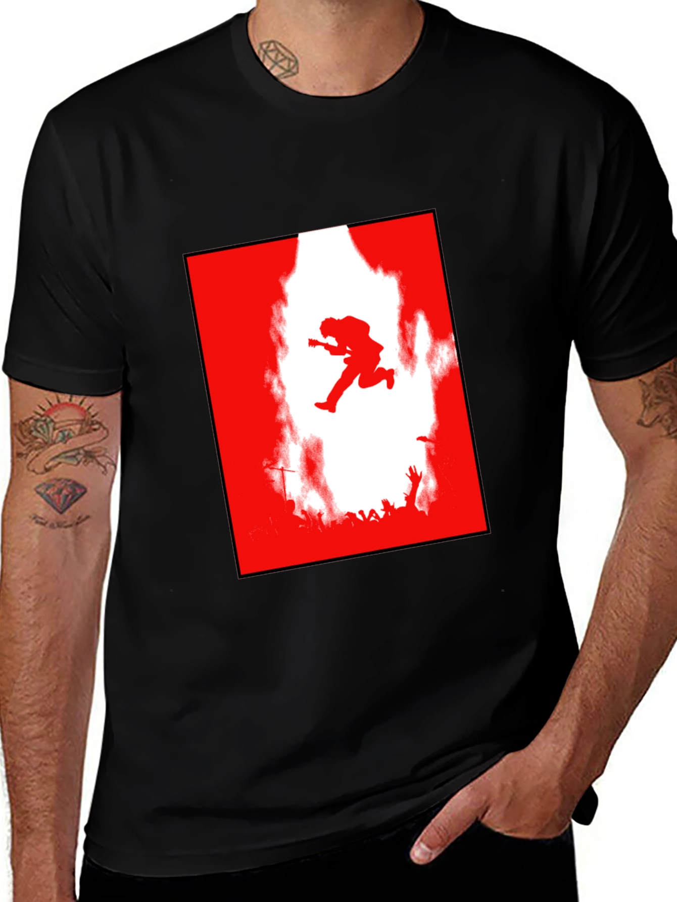 Concert Rocker Graphic Tee - Black