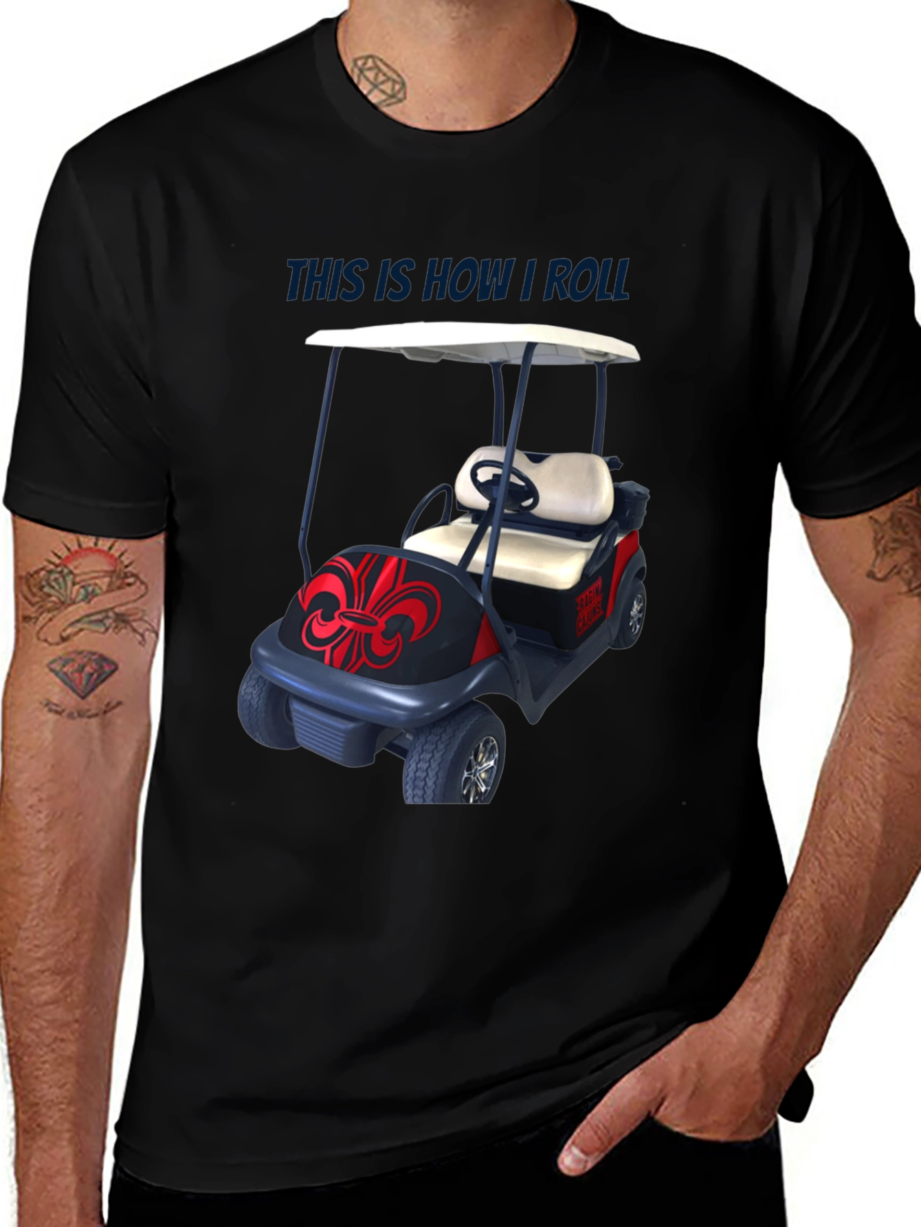 Variant 24 of Funny Golf Cart T-Shirt - This is How I Roll