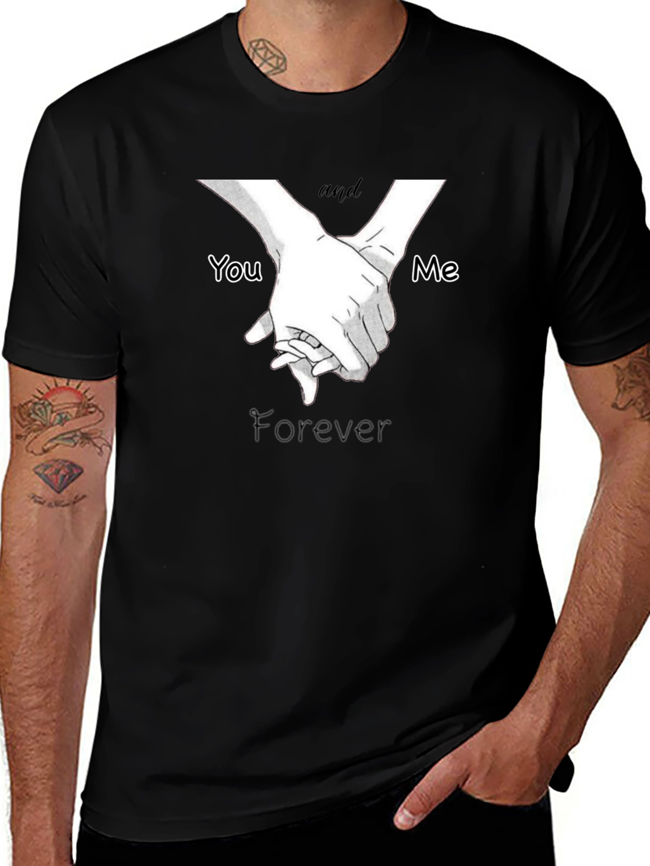 Variant 7 of You and Me Forever T-Shirt - Black