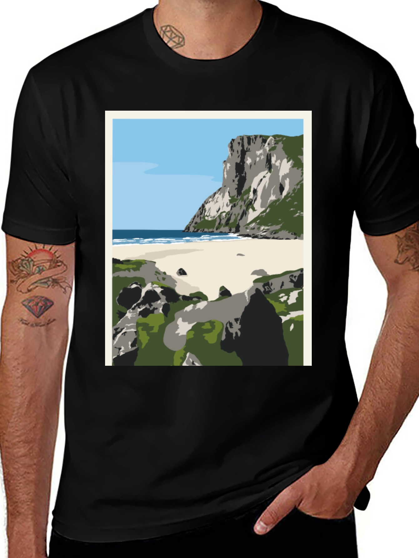 Variant 22 of Coastal Cliff Graphic Tee