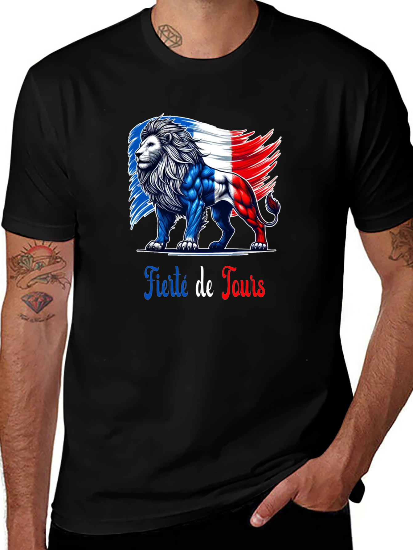 Fierté de Tours Lion T-Shirt - French Pride Tee