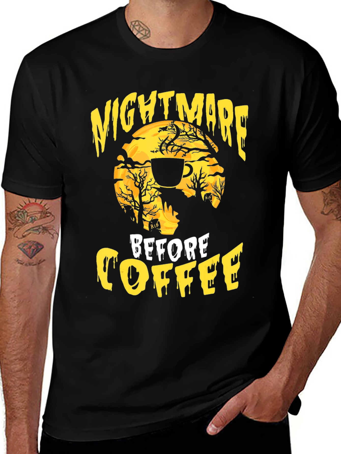 Variant 8 of Nightmare Before Coffee Graphic T-Shirt