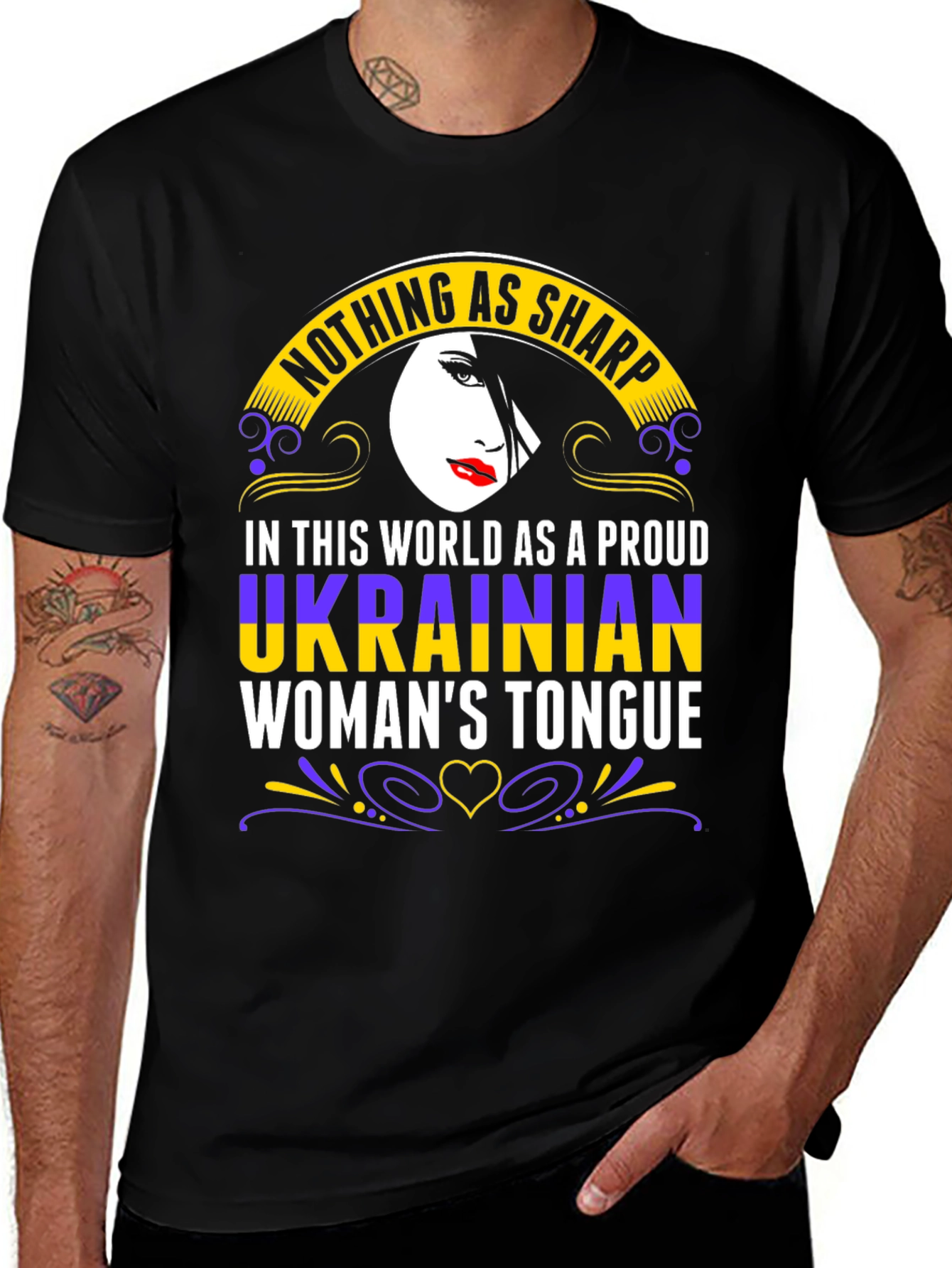 Variant 5 of Proud Ukrainian Woman's Tongue T-Shirt