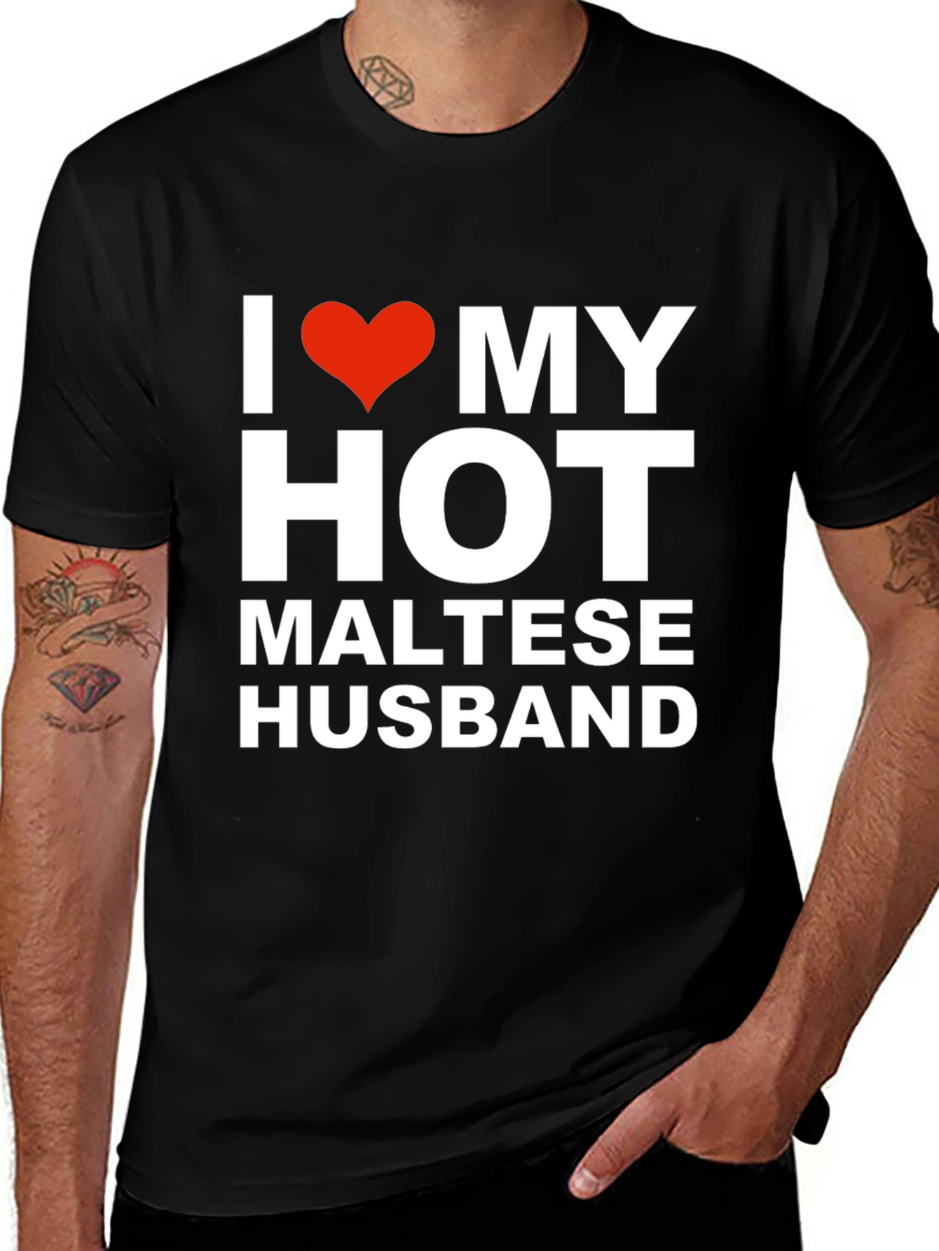 Variant 12 of I Love My Hot Maltese Husband Graphic T-Shirt
