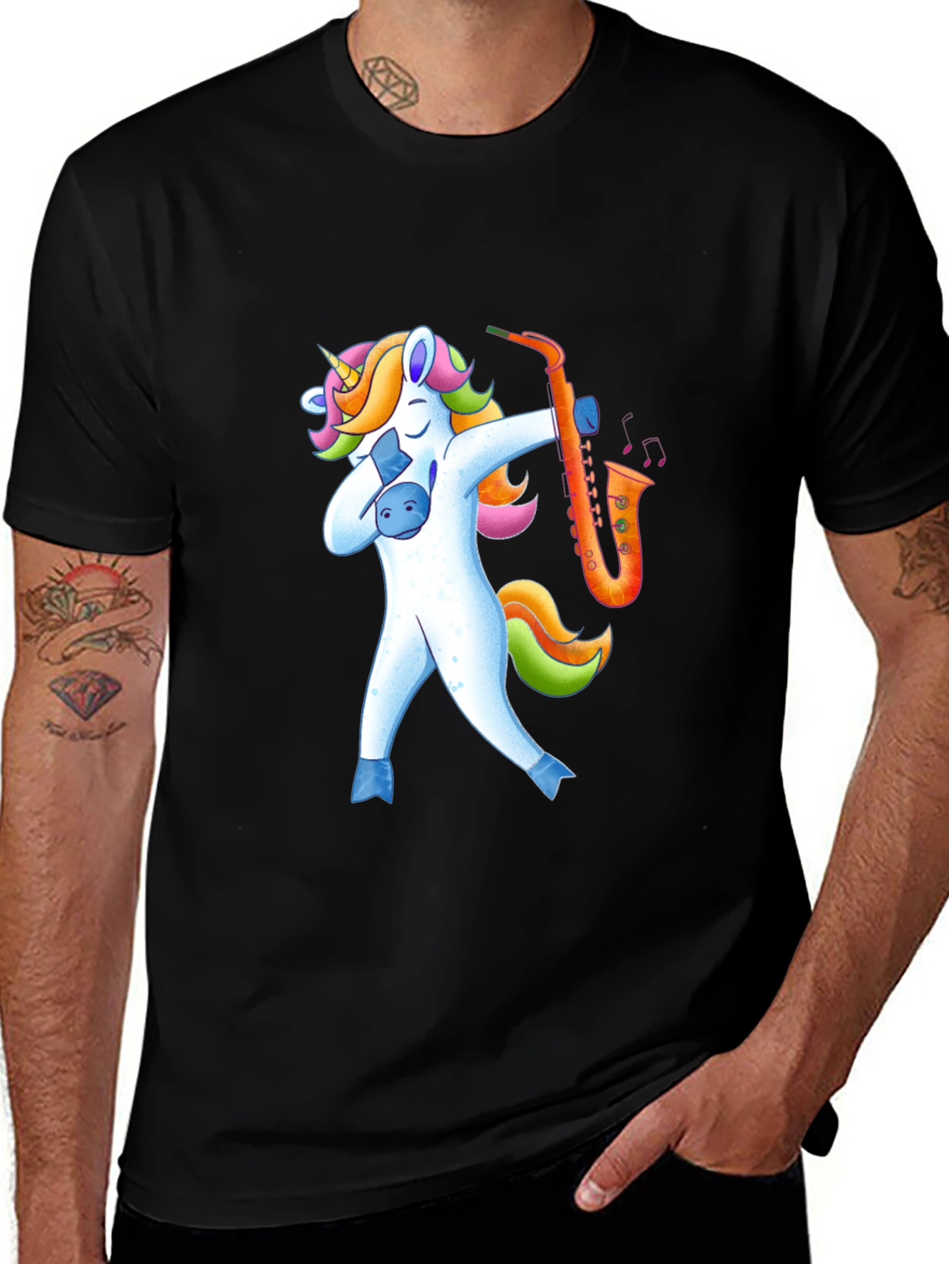 Variant 19 of Unicorn Saxophone T-Shirt - Cool Musical Design