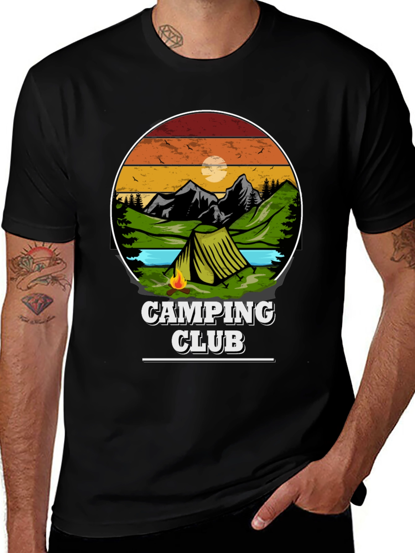 Variant 26 of Camping Club Graphic Tee - Adventure Awaits!