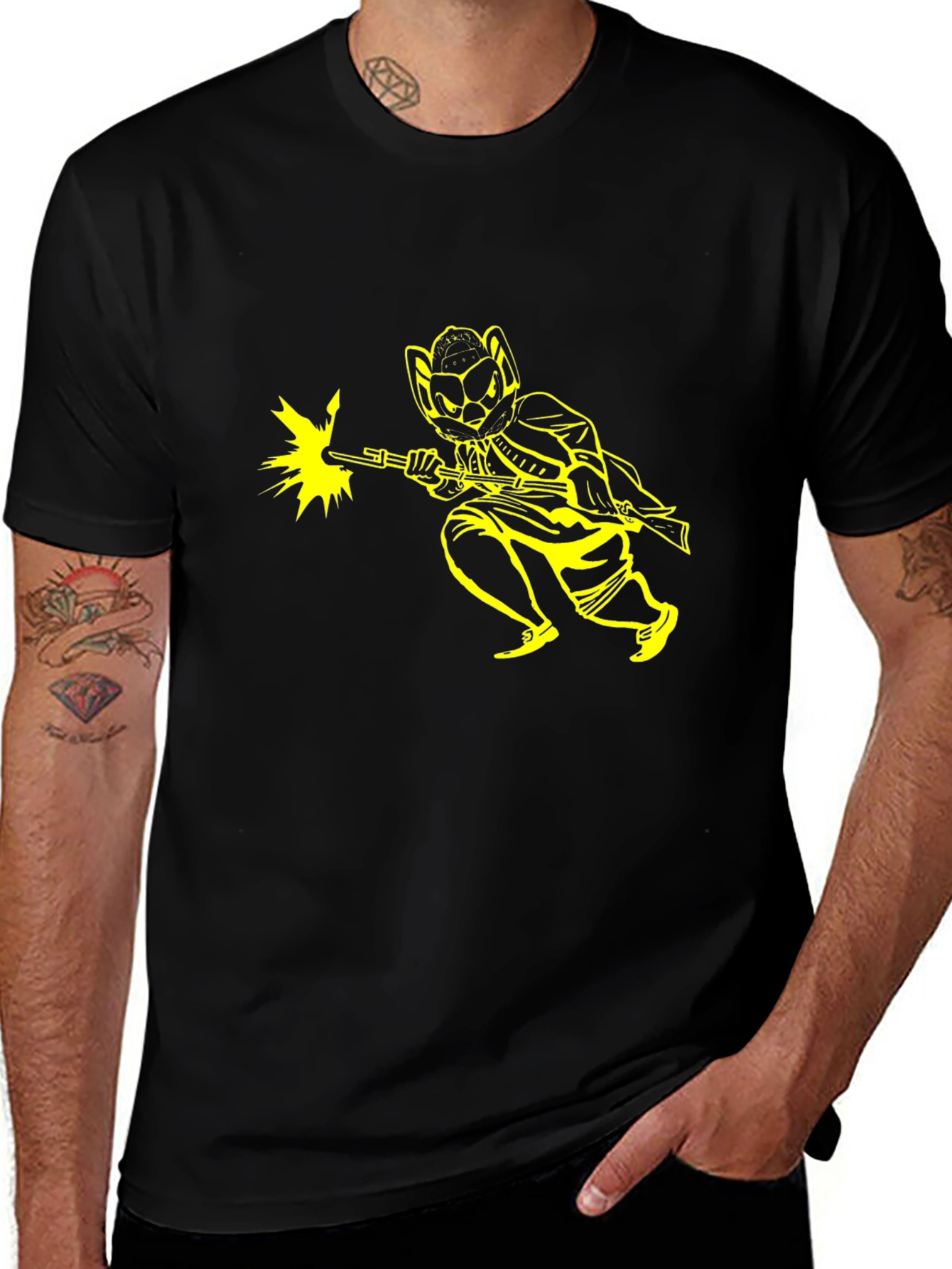 Variant 5 of Cartoon Character Shooting T-Shirt