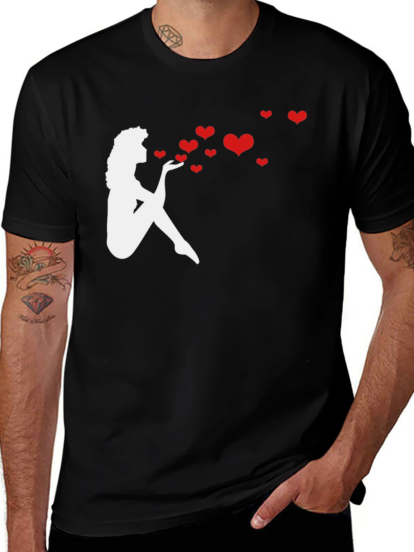 Variant 18 of Love is in the Air Graphic Tee - Black