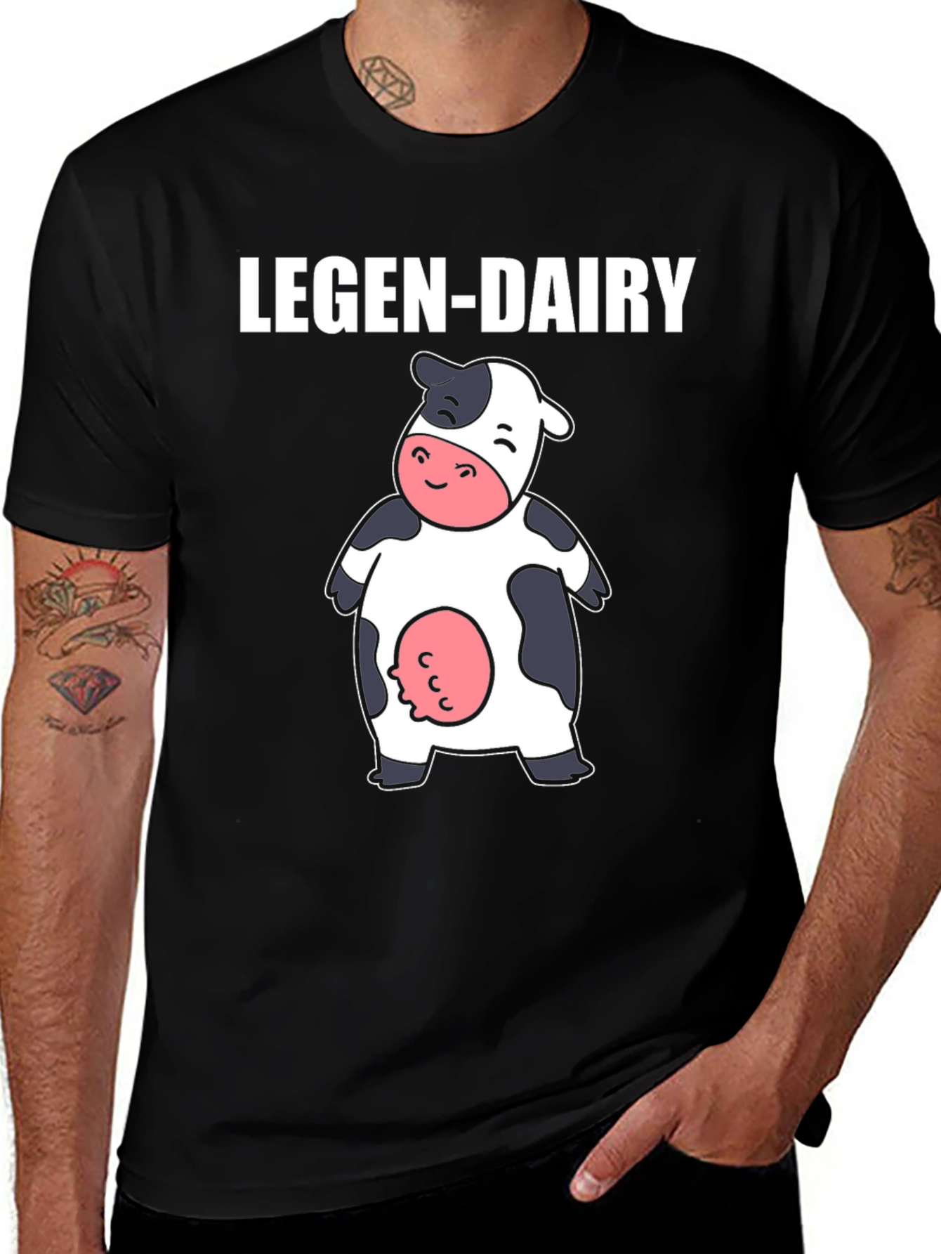Variant 22 of Legen-Dairy Cow T-Shirt, Cute Cartoon Tee