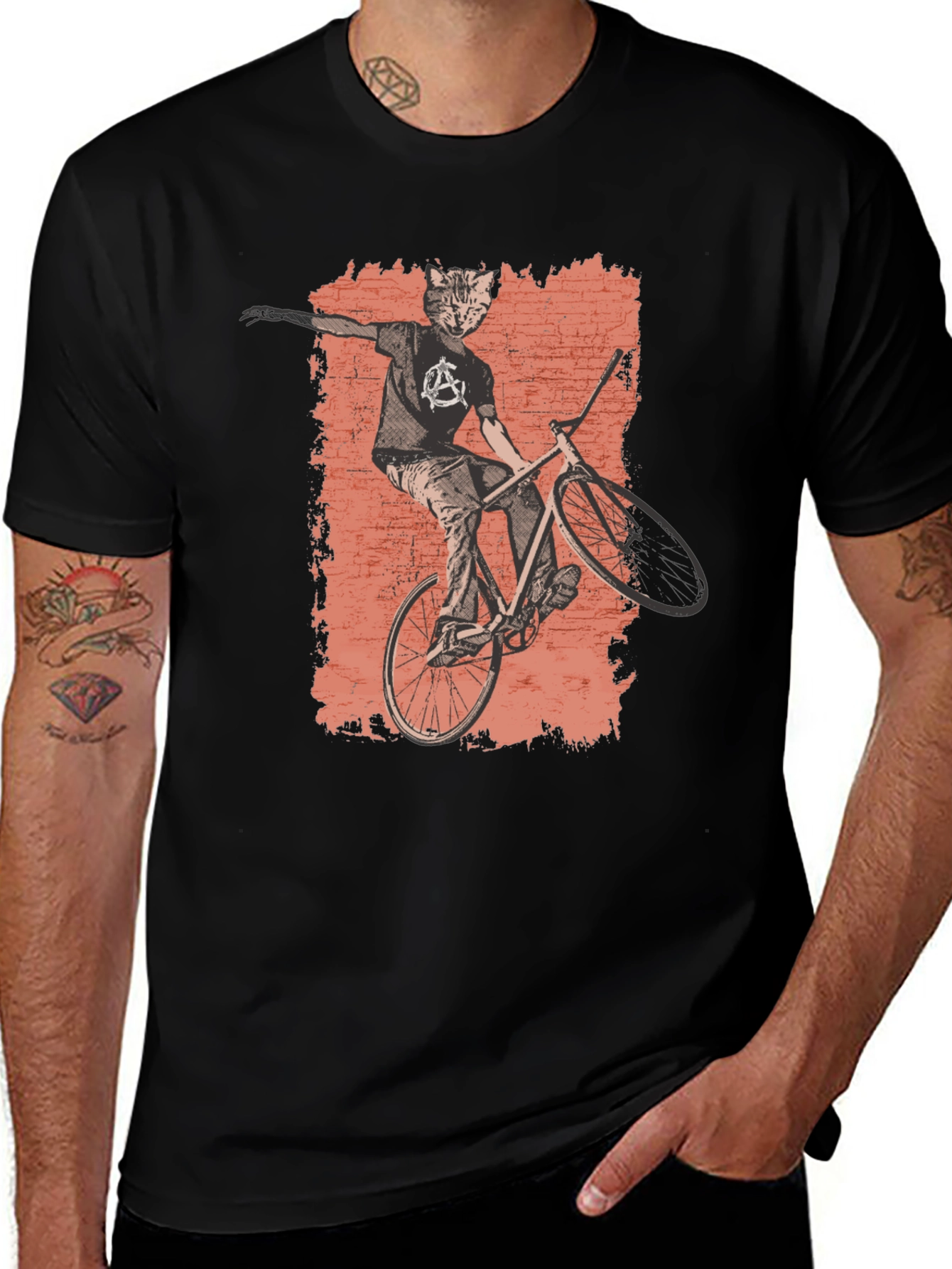 Variant 24 of Cat Anarchy Bike Ride Graphic T-Shirt