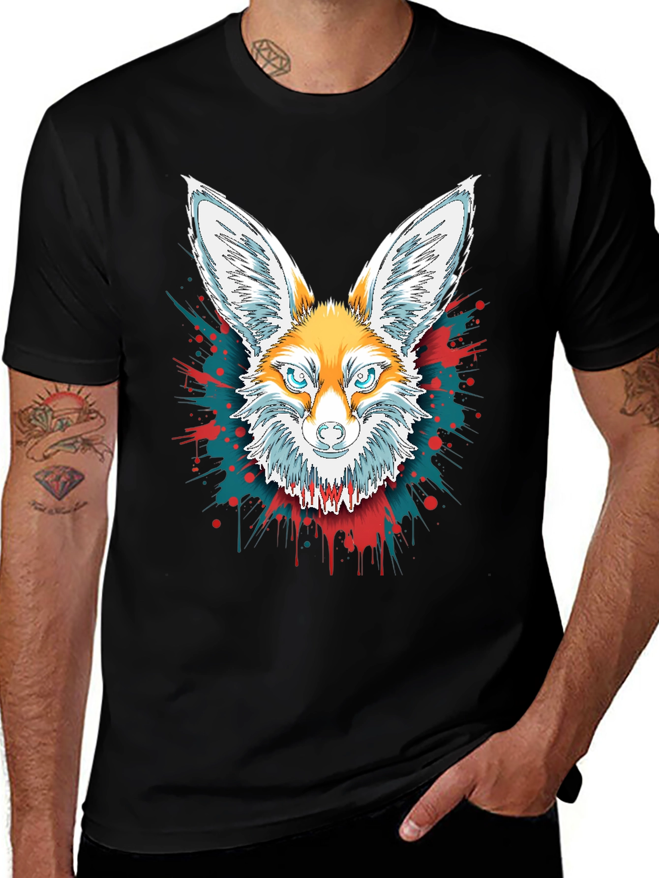 Variant 13 of Fox Graphic Tee - Stylish Men's Black T-Shirt