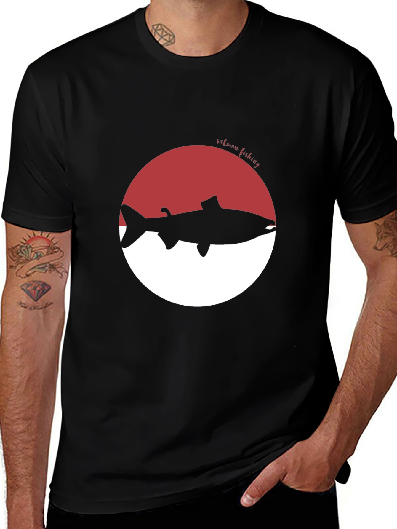 Variant 21 of Salmon Fishing Graphic Tee