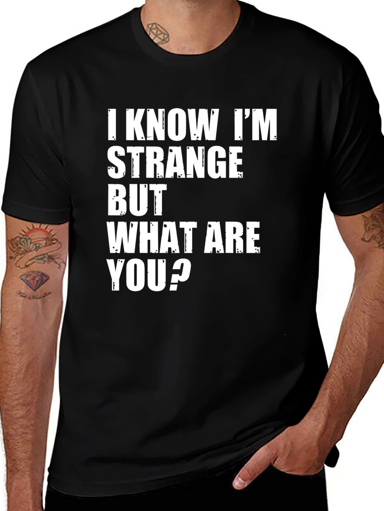 Variant 16 of I KNOW I'M STRANGE Men's Graphic T-Shirt