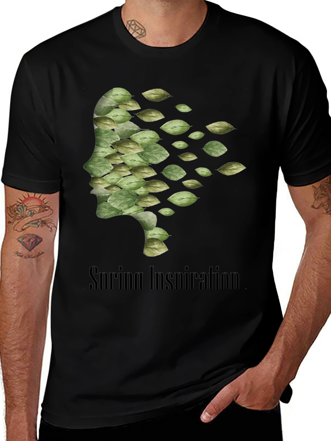 Variant 19 of Spring Inspiration Leaf Profile Graphic Tee