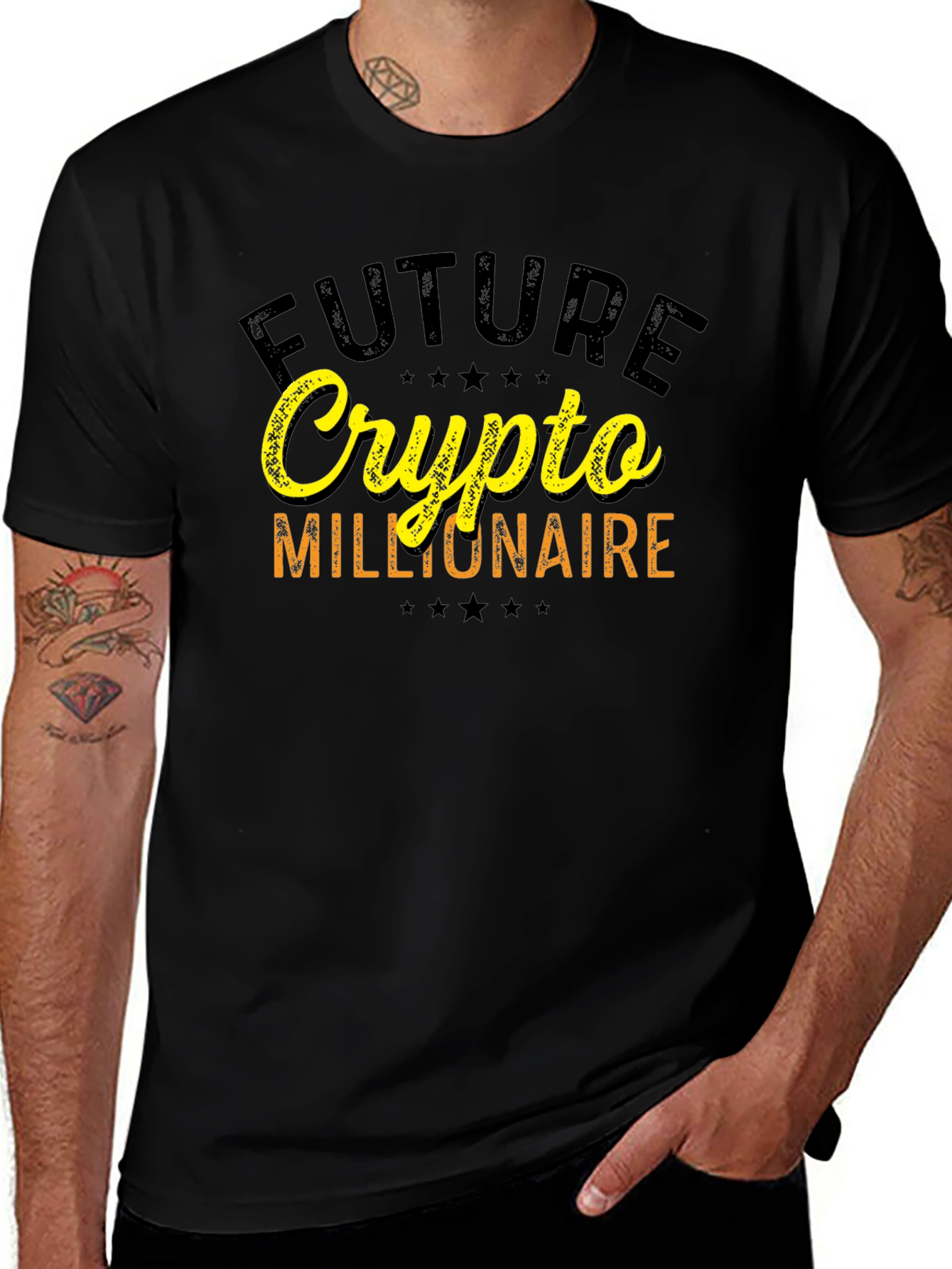 Future Crypto Millionaire Graphic Tee - Black