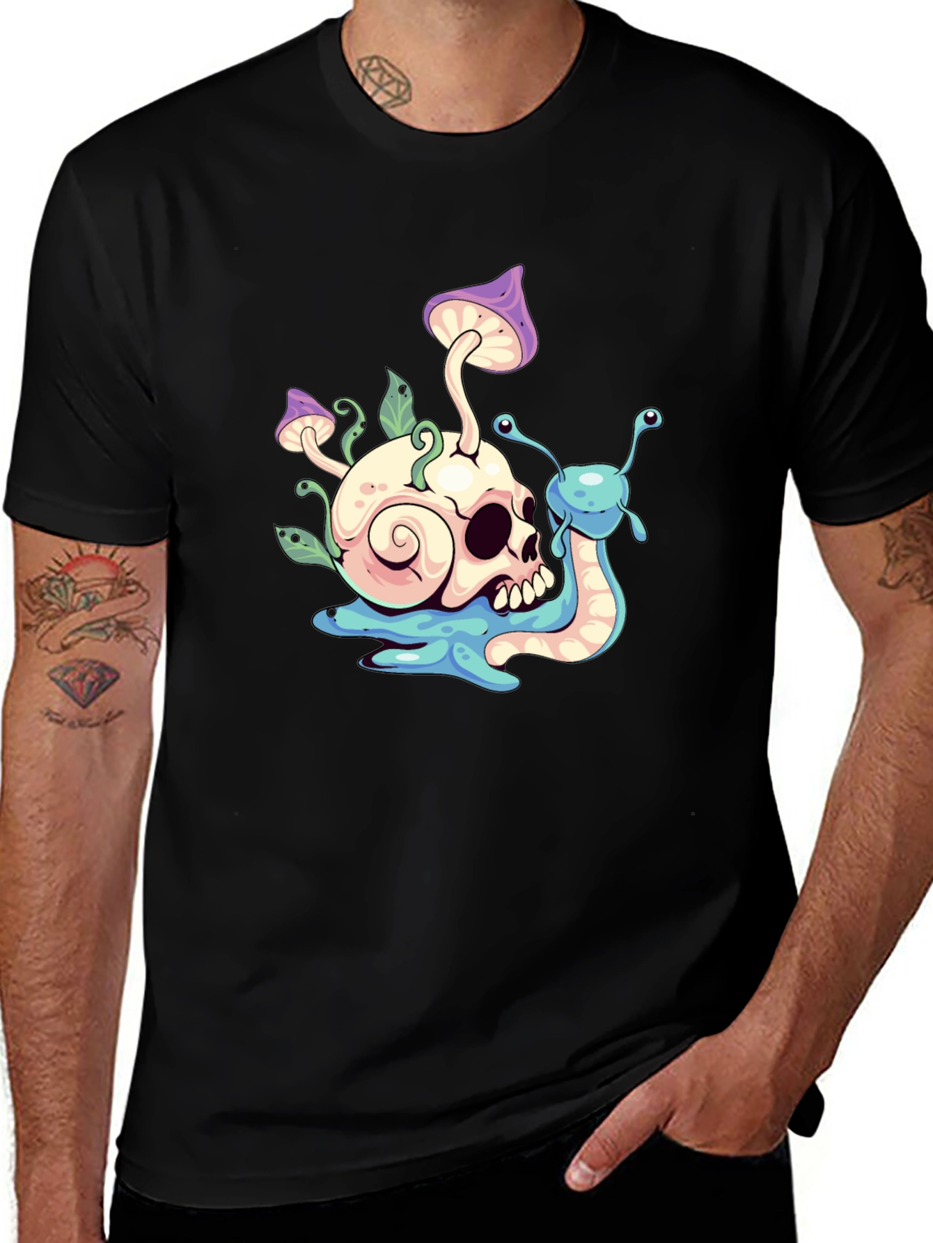Variant 23 of Skull Snail Graphic T-Shirt