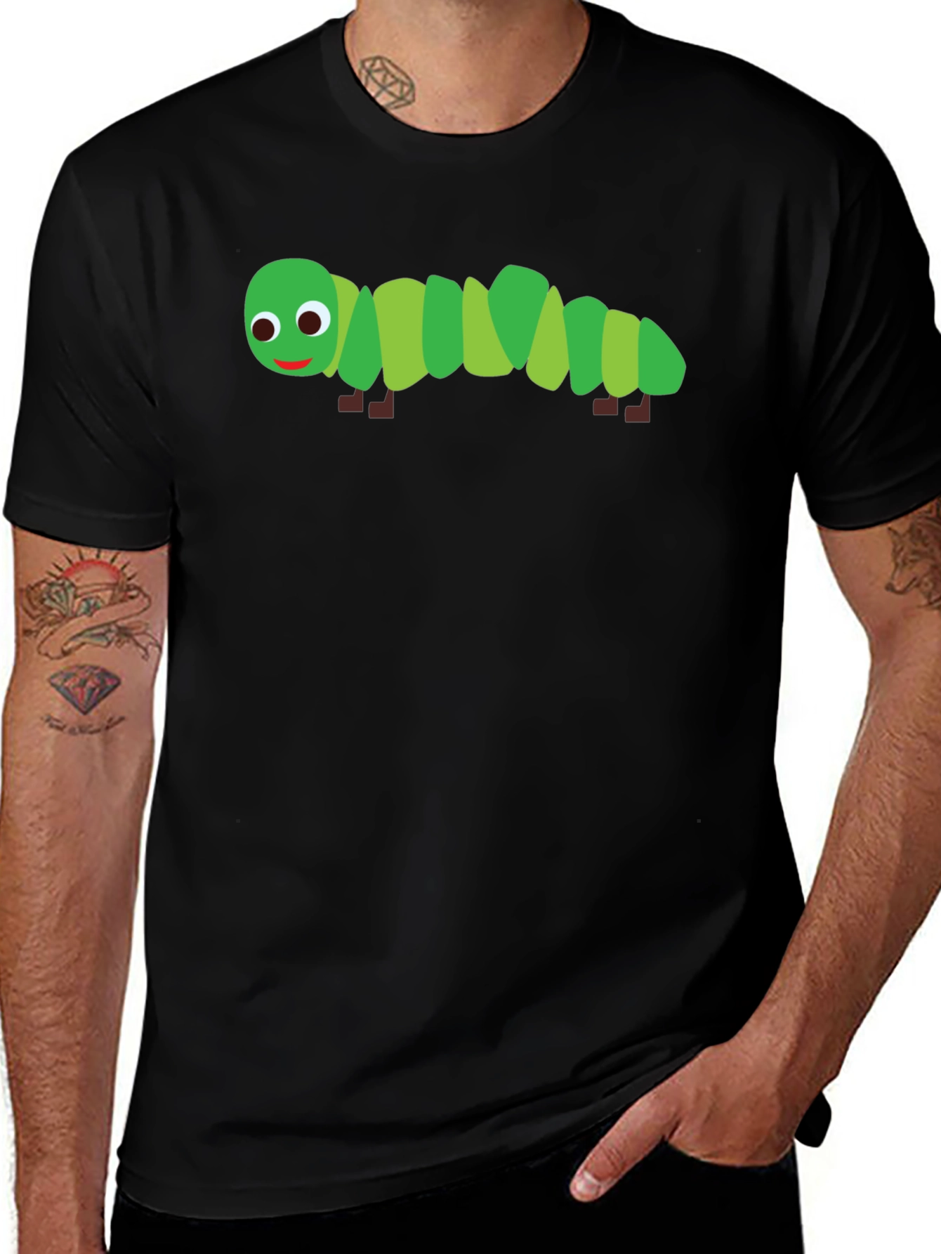 Variant 24 of Caterpillar Graphic Tee - Fun & Unique Design