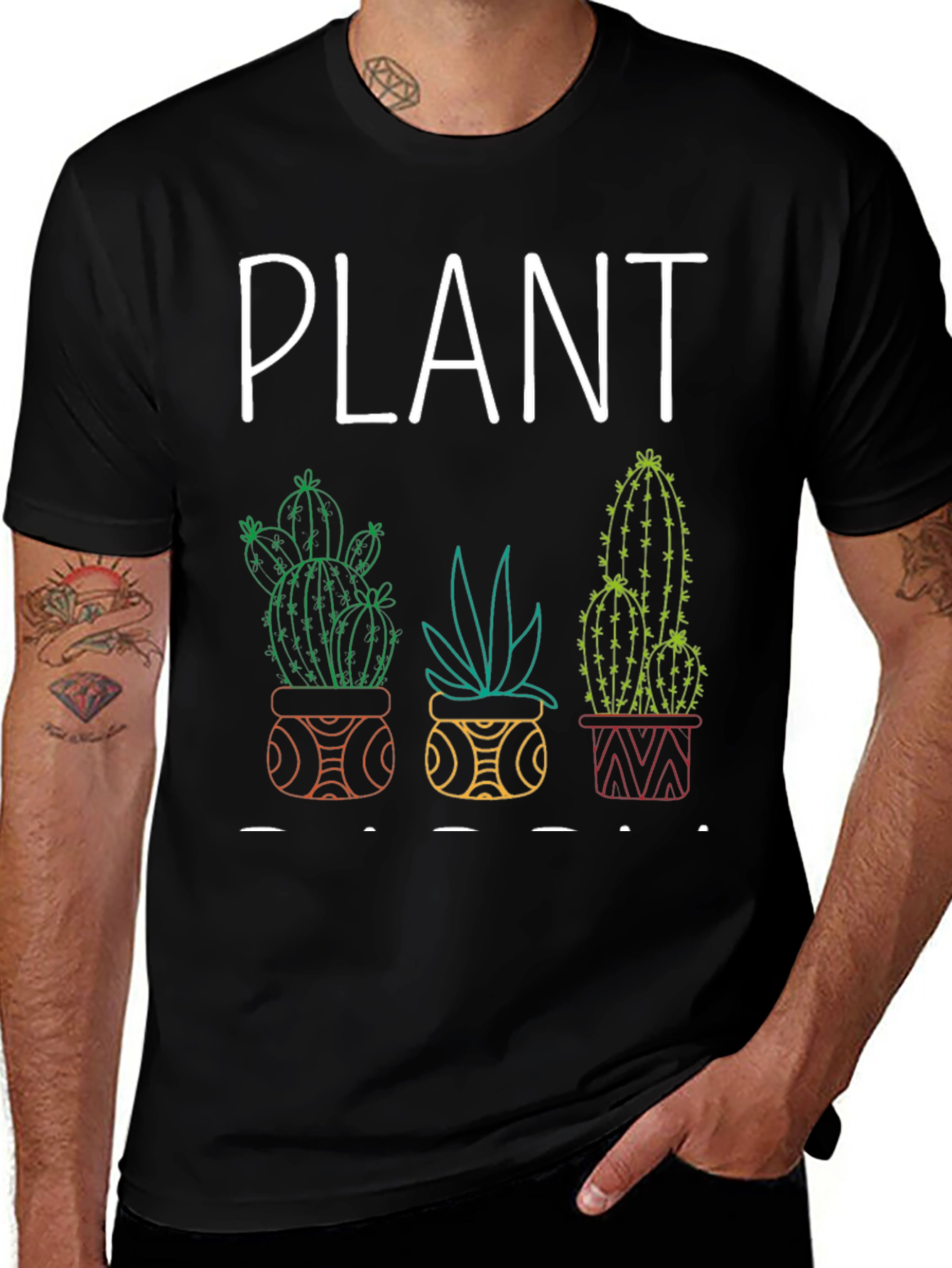 Variant 9 of Plant Lover Graphic Tee - Cactus Design