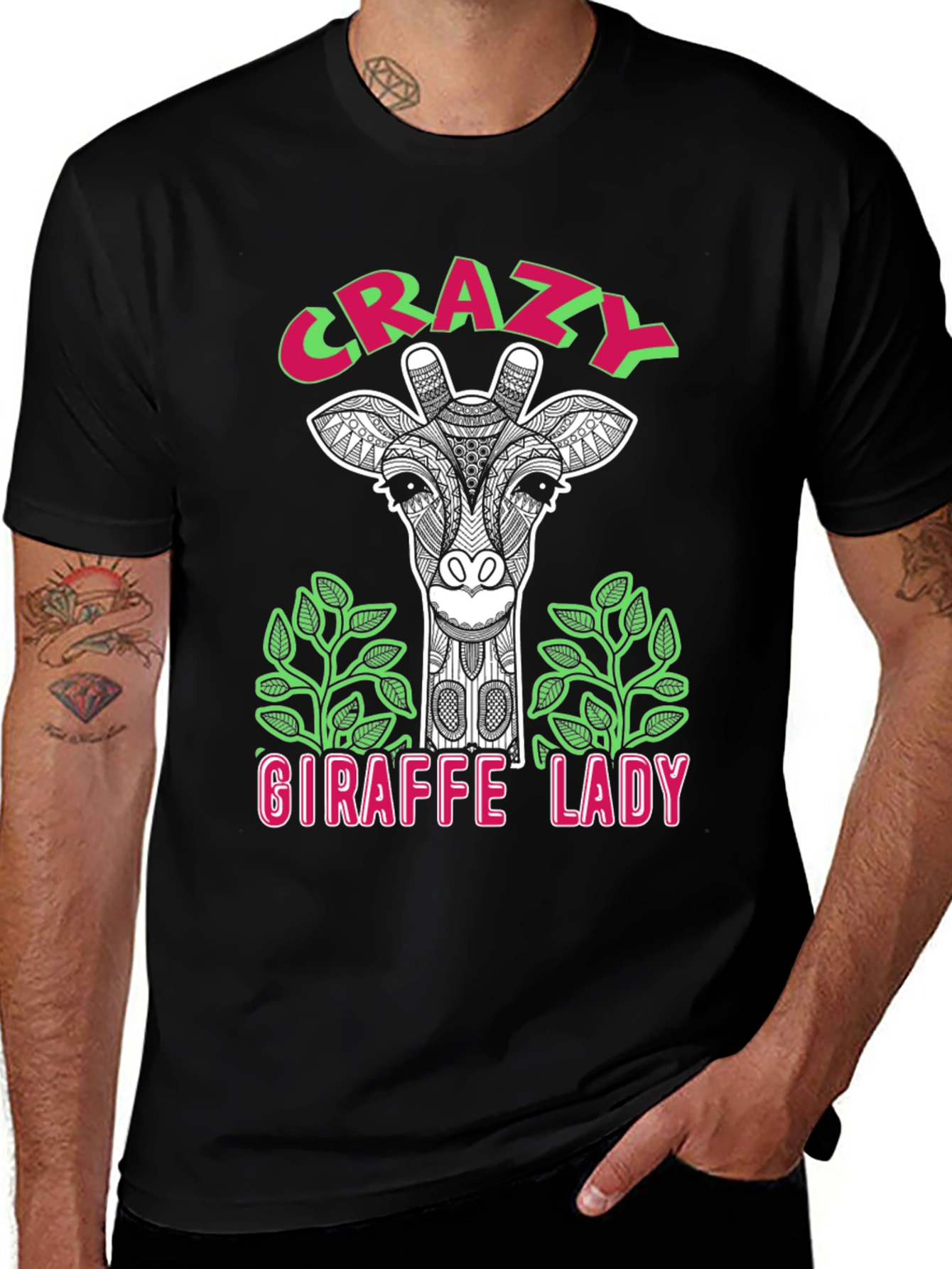 Variant 3 of Crazy Giraffe Lady Graphic Tee