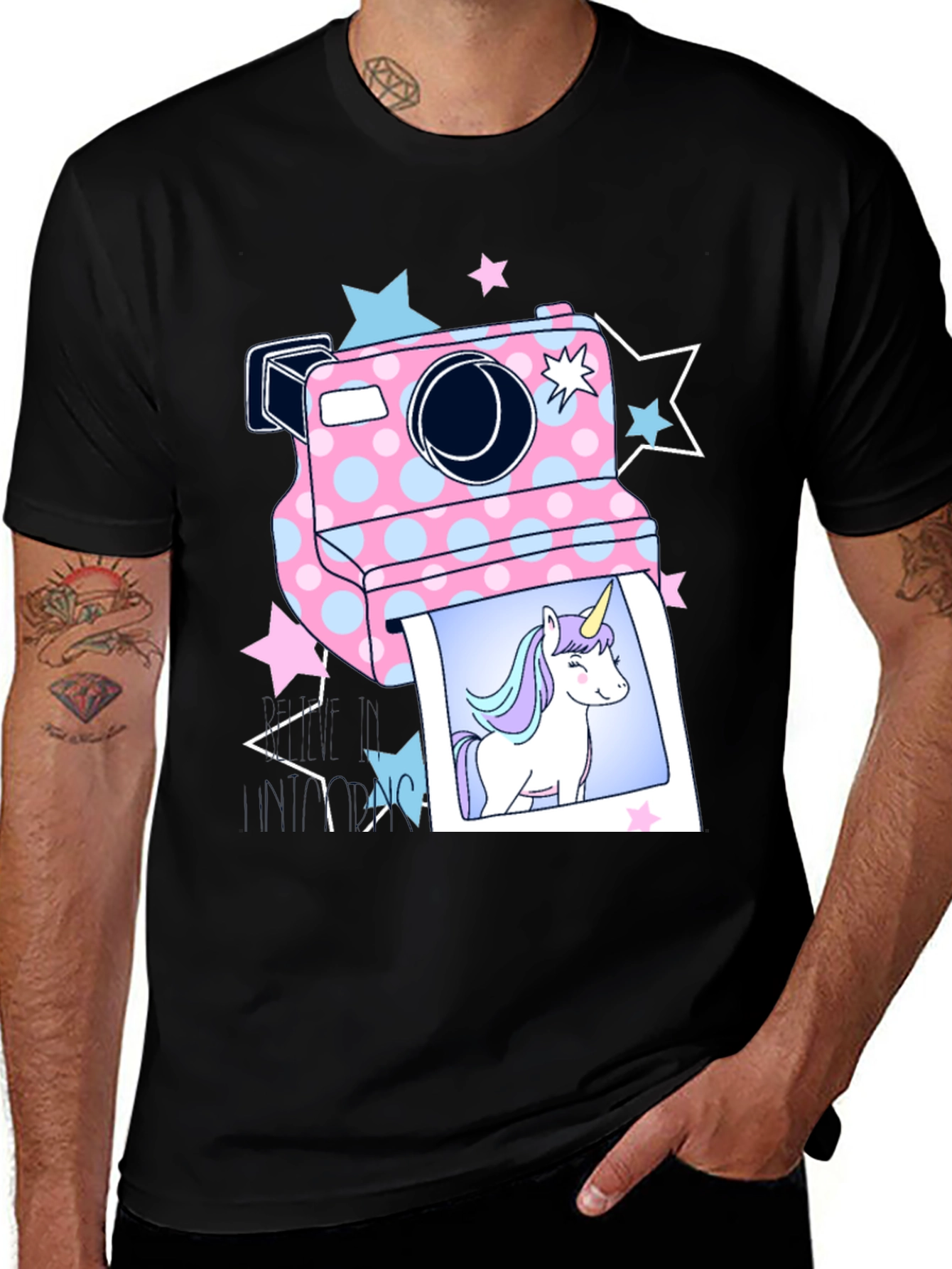Variant 19 of Unicorn Camera Graphic T-Shirt