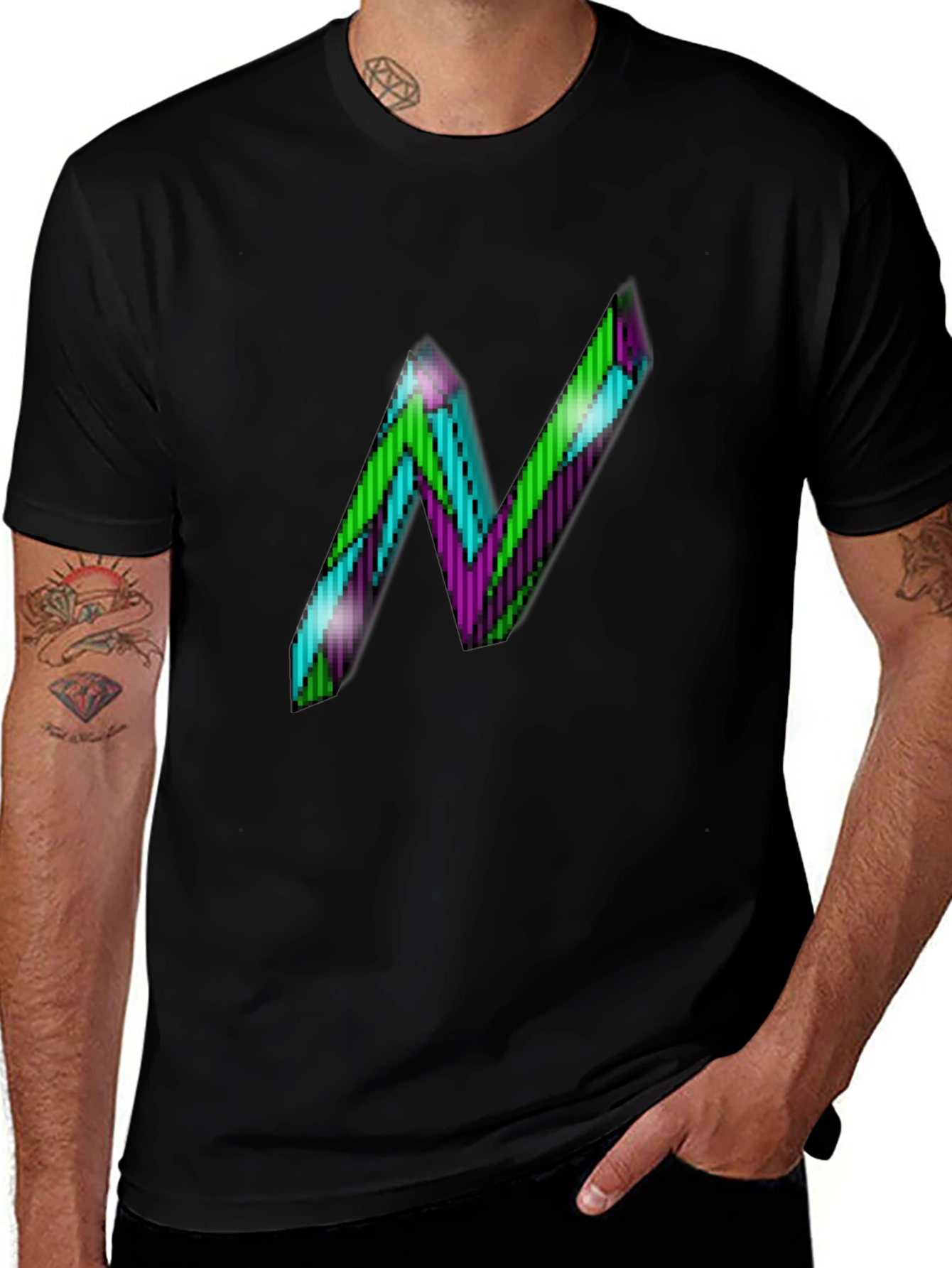 Variant 28 of Retro N Letter Graphic T-Shirt
