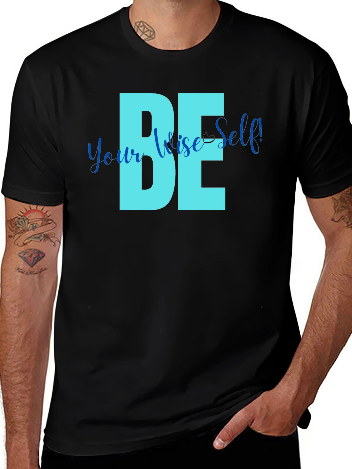Variant 11 of Be Your Wise Self Black T-Shirt