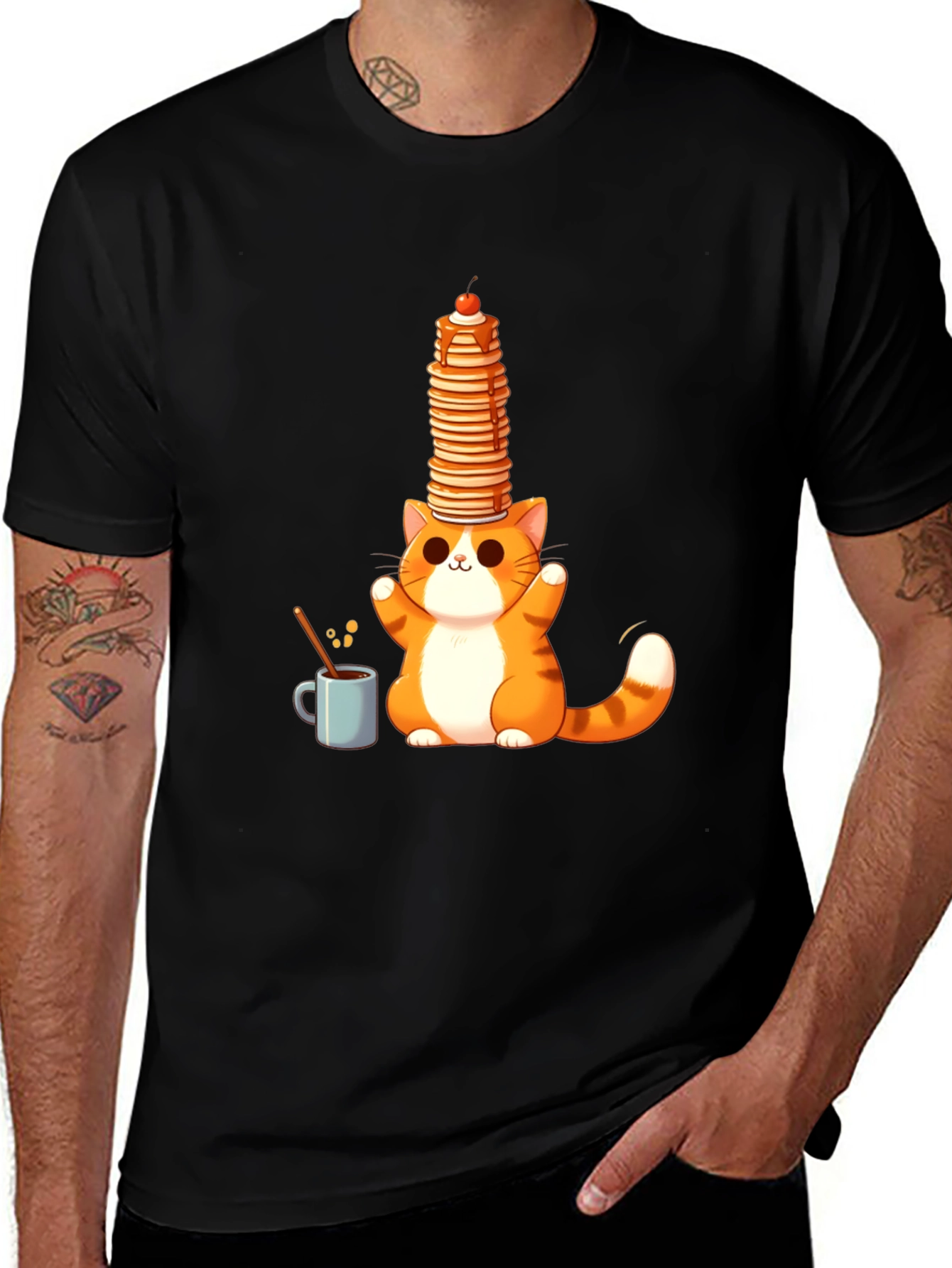 Variant 21 of Pancake Cat Graphic T-Shirt