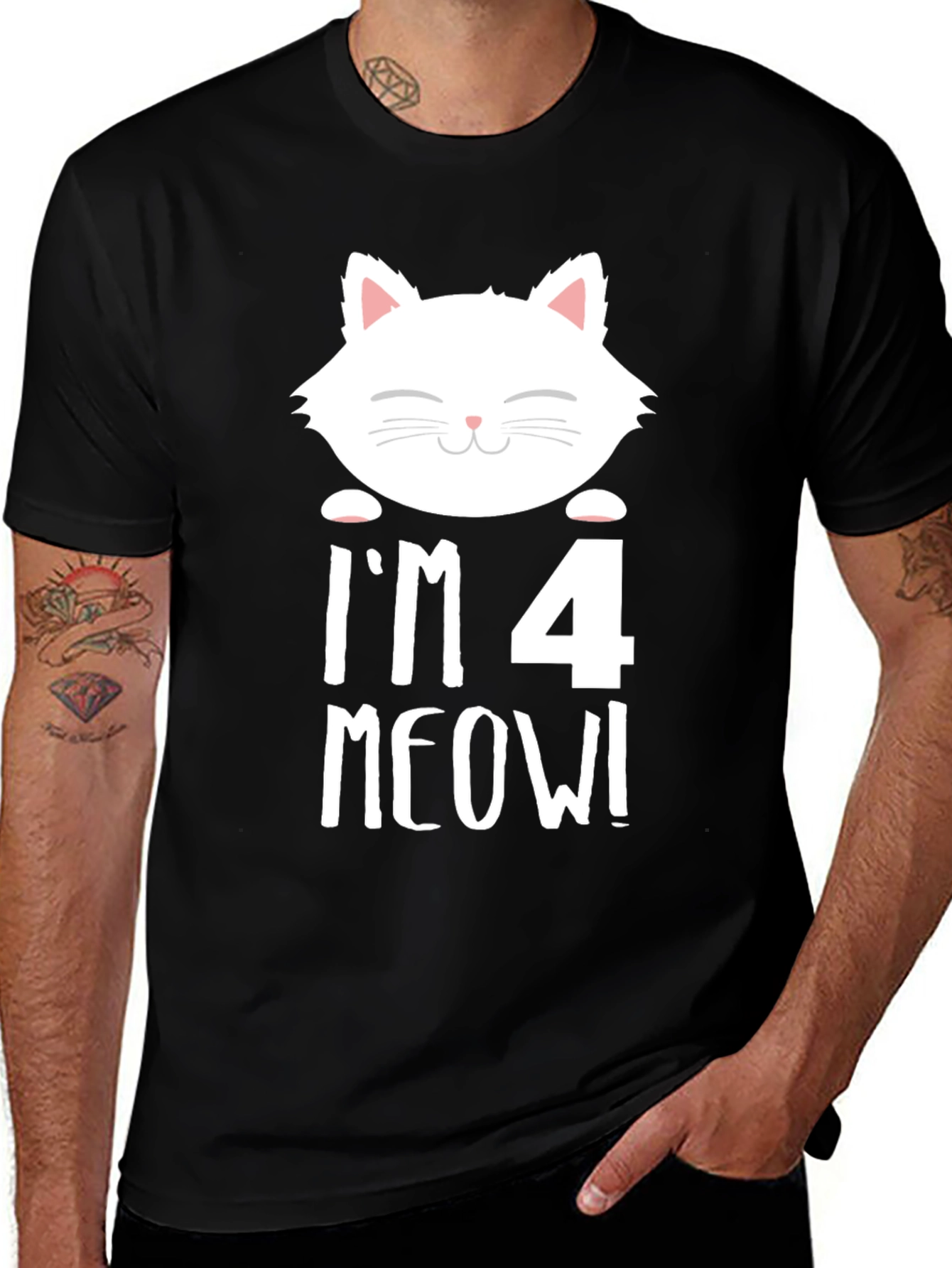 Variant 16 of I'm 4 Meow! Cat 4th Birthday T-Shirt