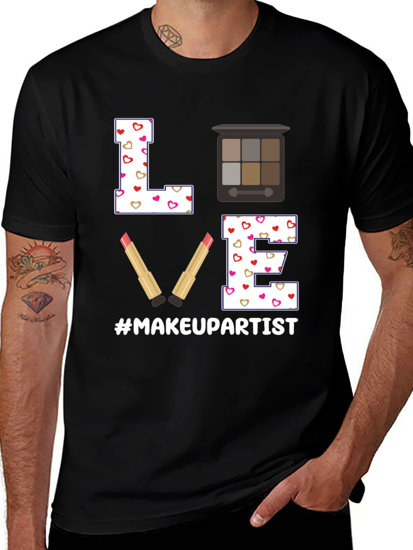 Variant 3 of Love Makeup Artist T-Shirt - Beauty Professional Tee