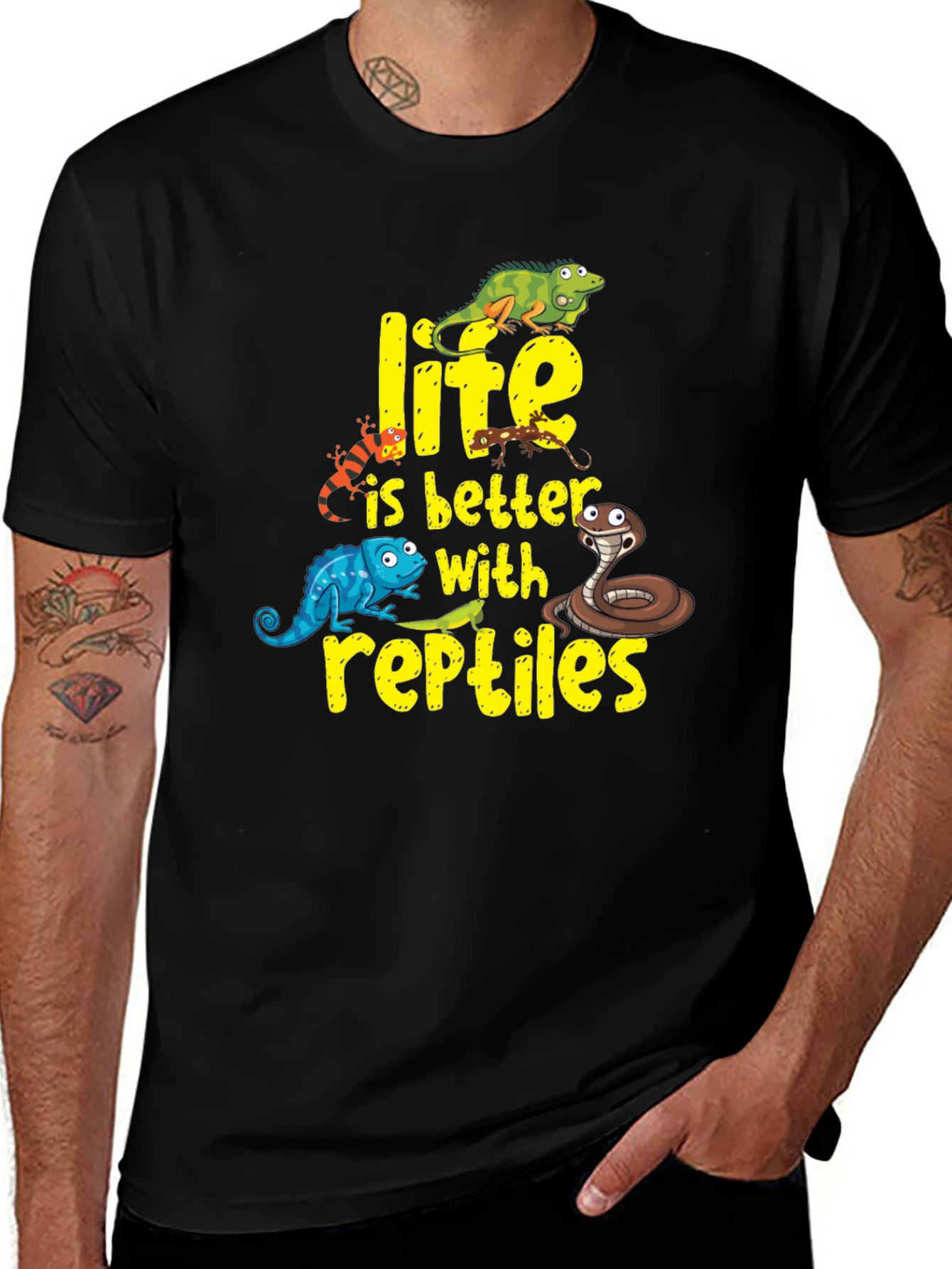 Variant 8 of Reptile Lover T-Shirt - Life is Better With Reptiles