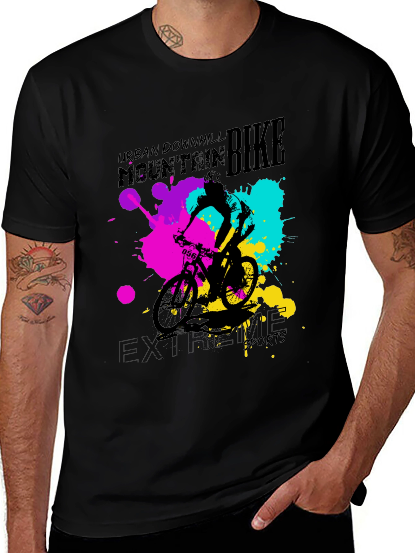 Variant 15 of Mountain Bike Graphic Tee - Urban Downhill Design