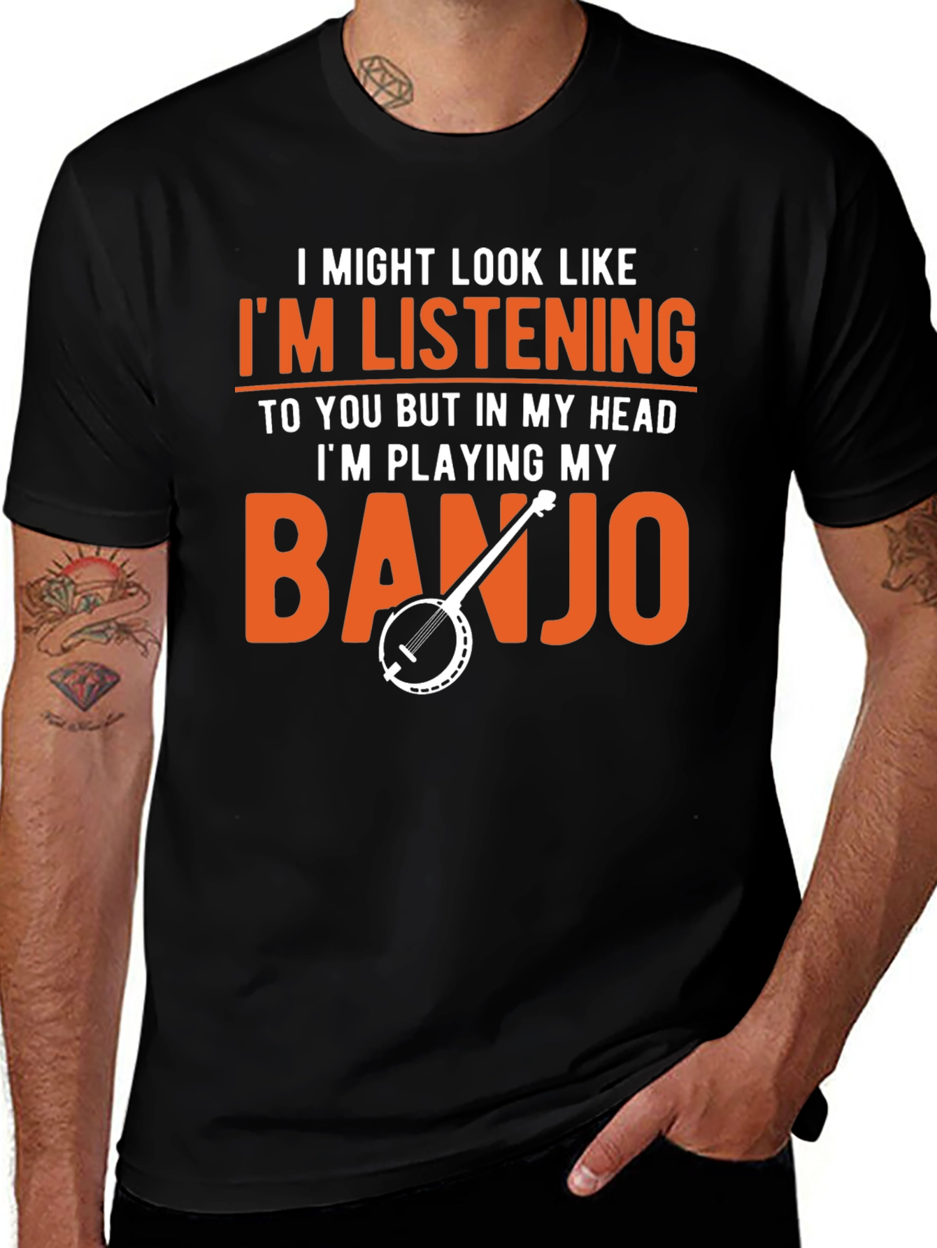 Variant 12 of Banjo Player T-Shirt: I'm Playing My Banjo Tee