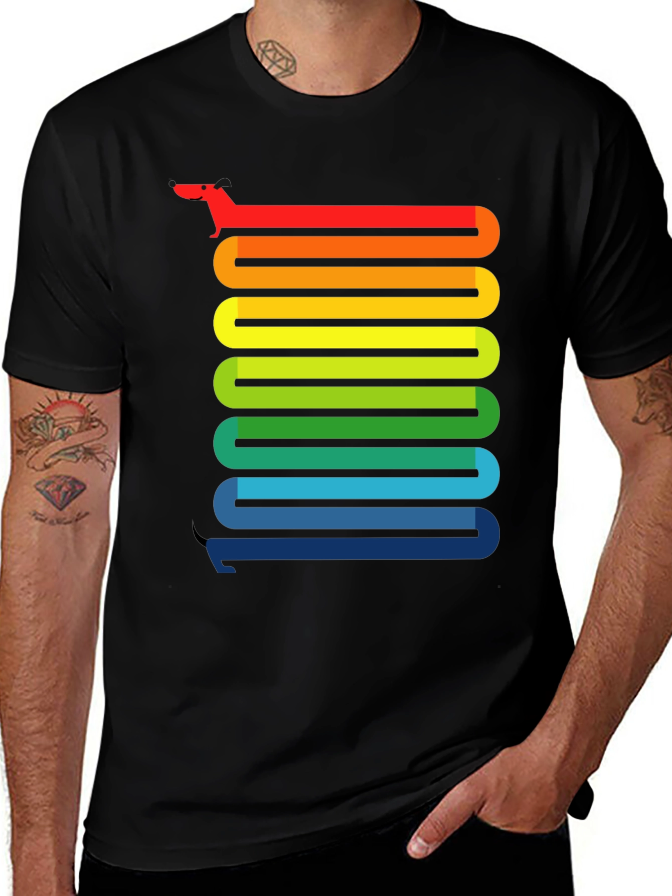 Variant 10 of Rainbow Dachshund T-Shirt