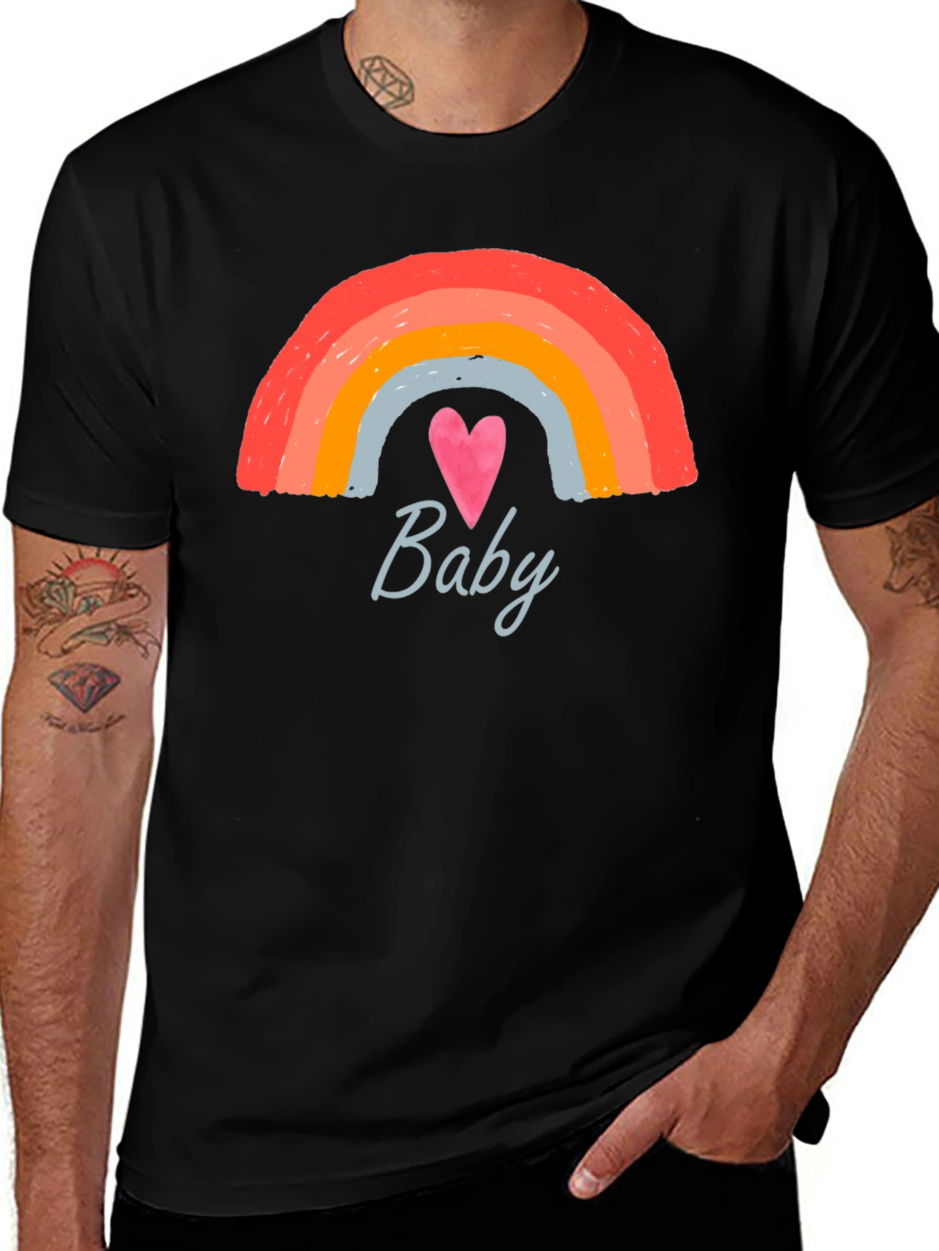 Variant 21 of Baby Rainbow Heart Graphic Tee