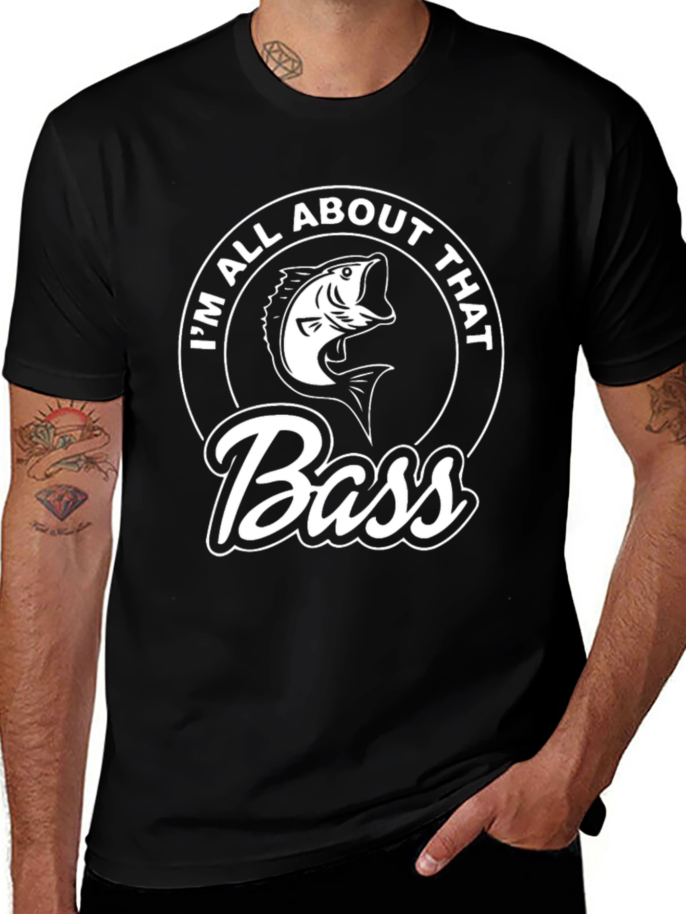 Variant 4 of I'm All About That Bass Black Graphic Tee