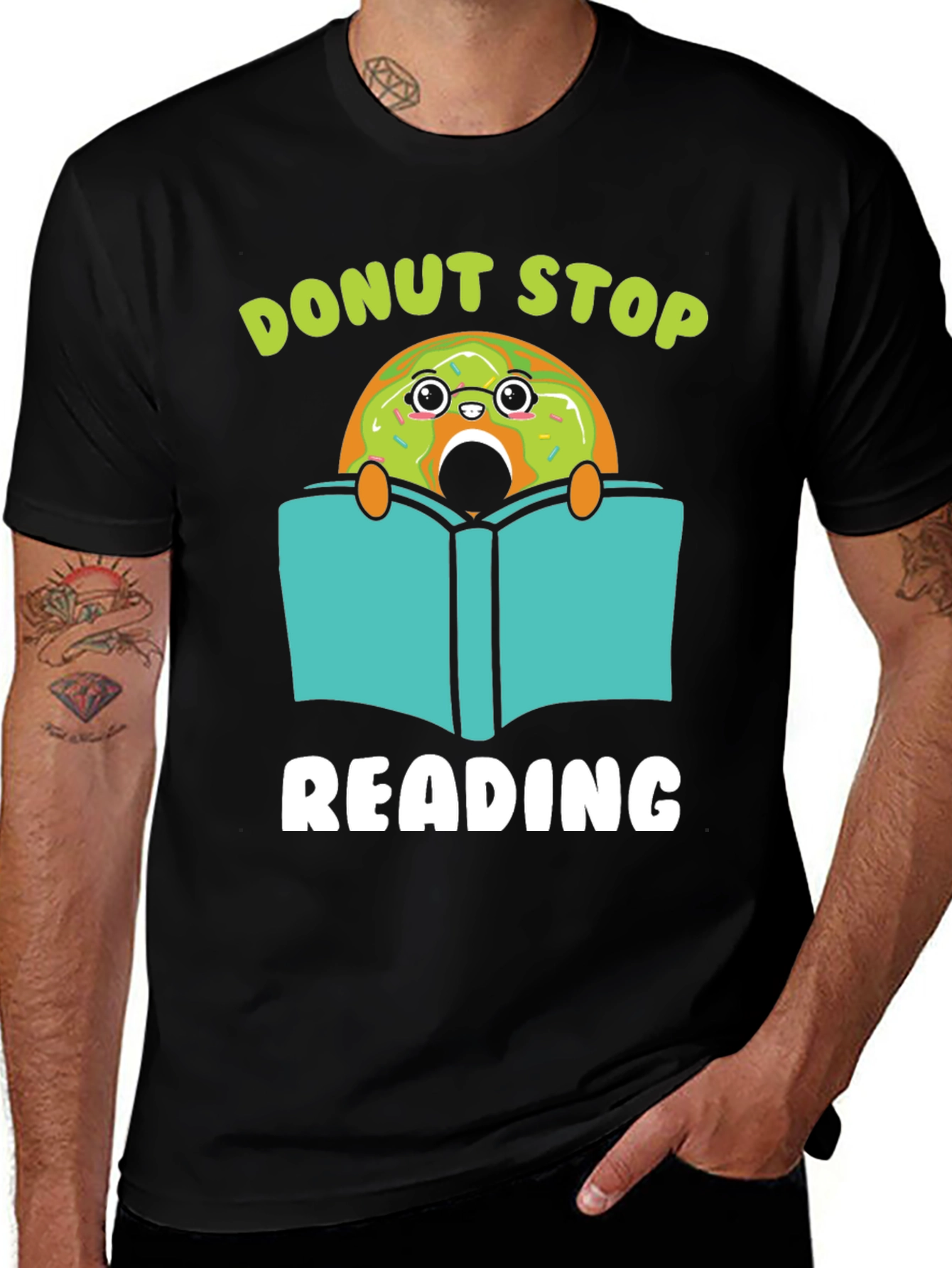 Variant 8 of Donut Stop Reading Graphic Tee
