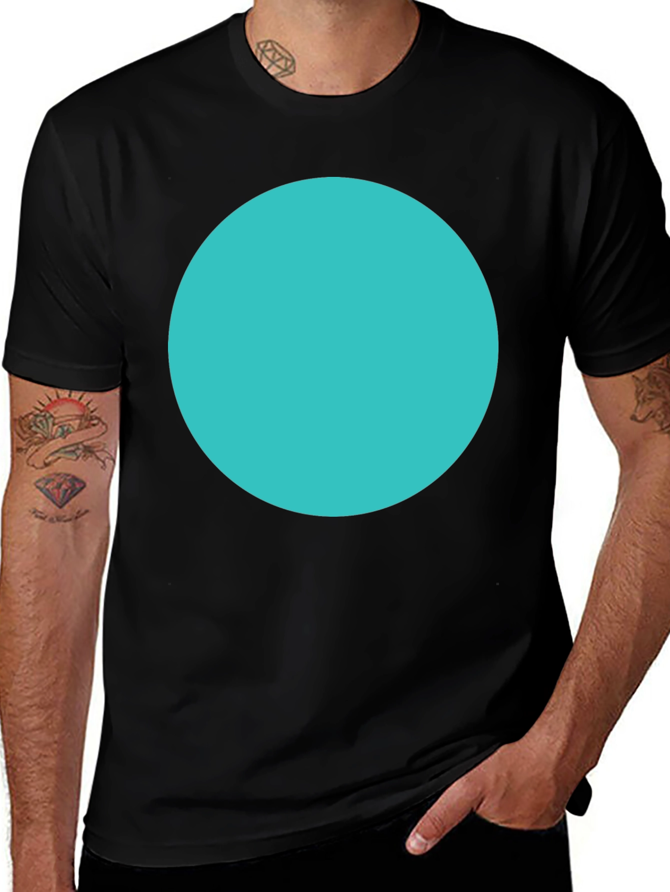 Variant 14 of Modern Graphic Tee - Solid Circle Design