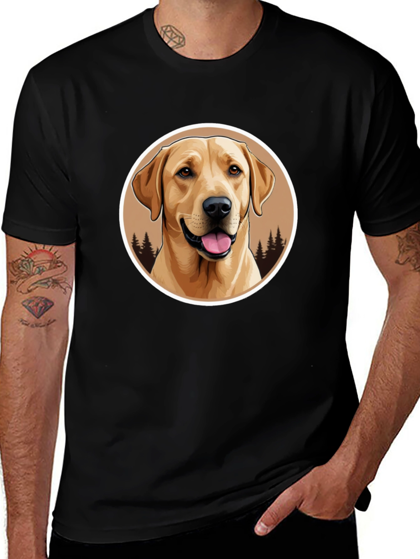 Labrador Retriever Graphic Tee - Black