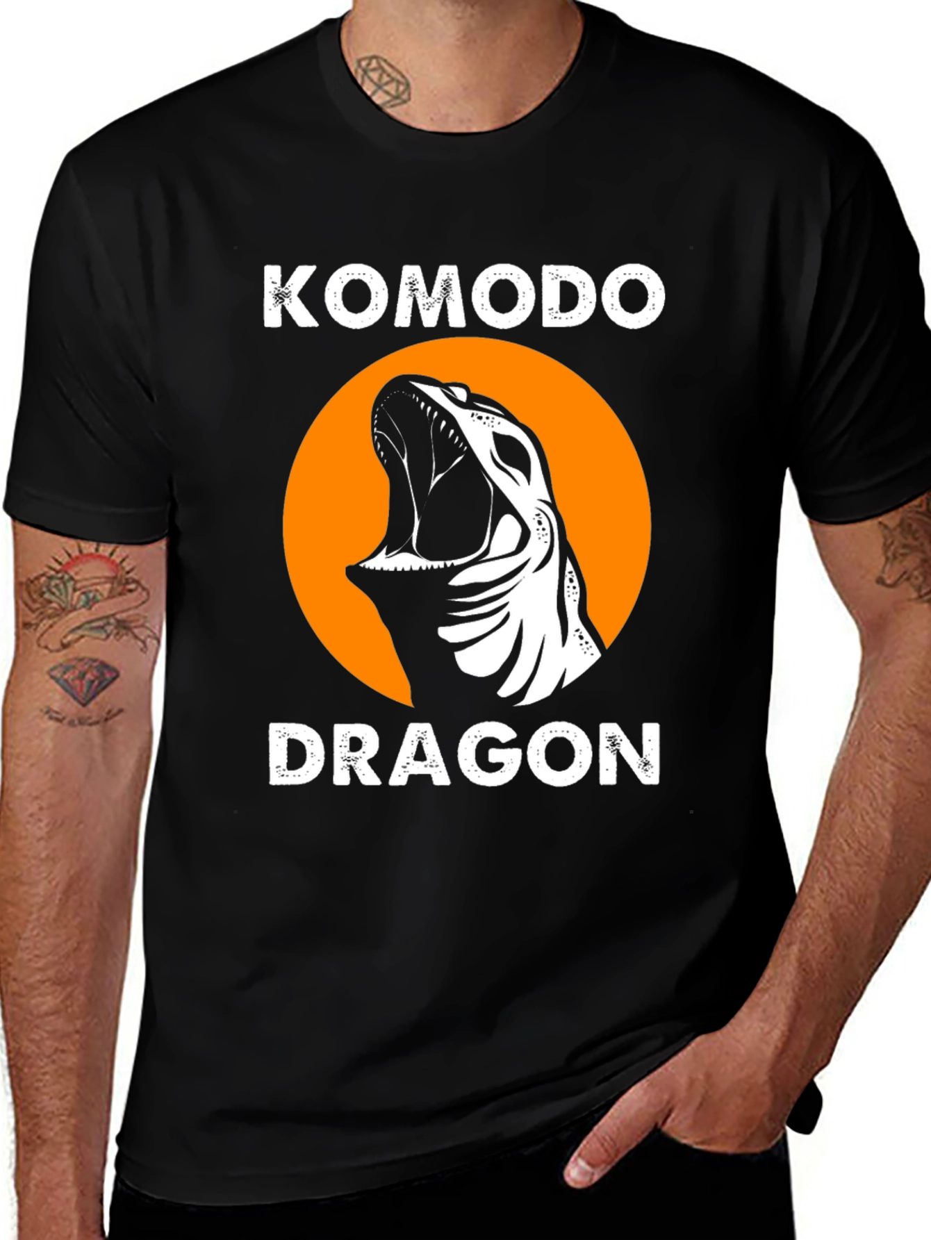 Komodo Dragon Graphic Tee - Unique Reptile Design!