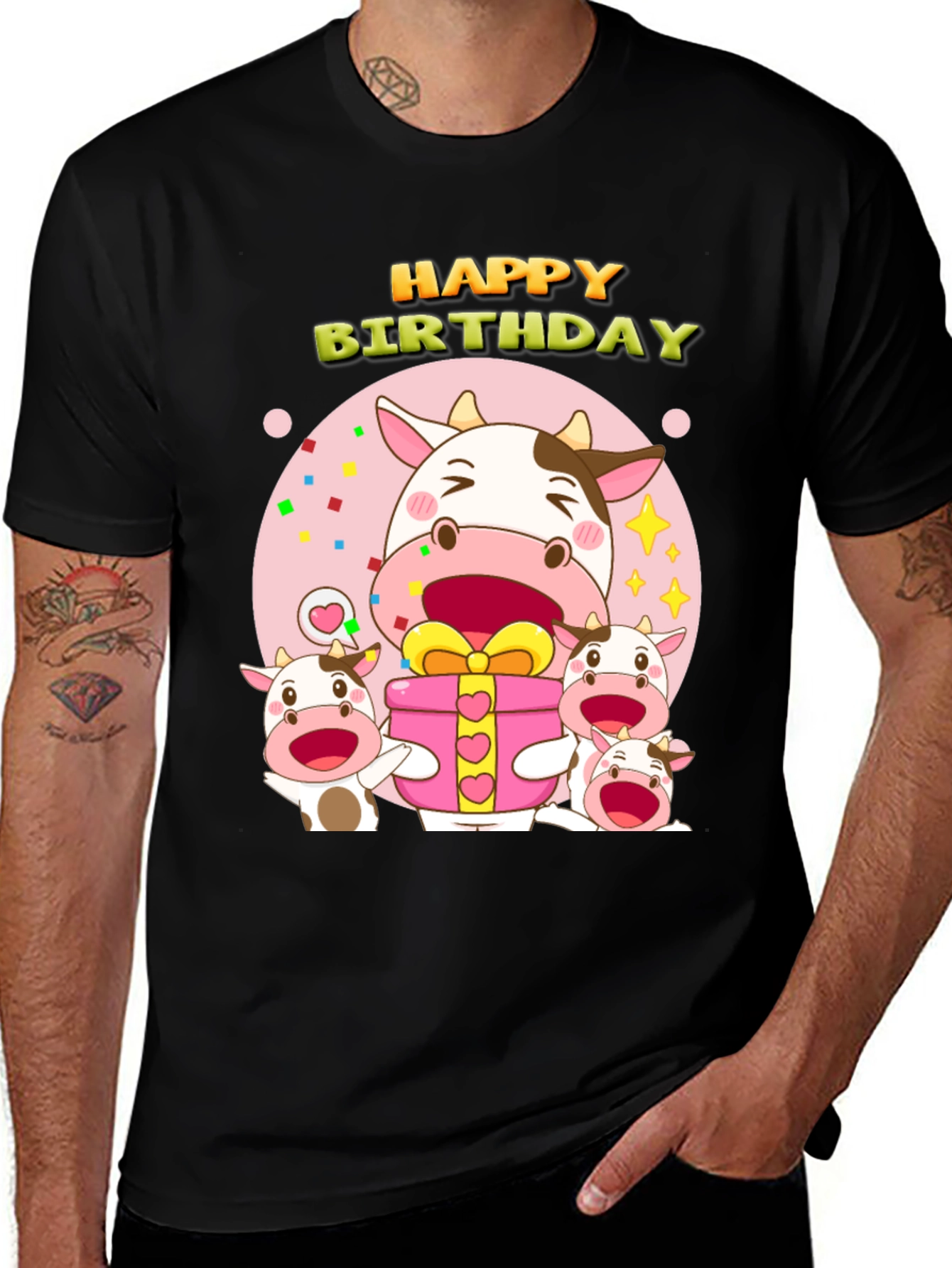 Variant 17 of Happy Birthday Cow T-Shirt