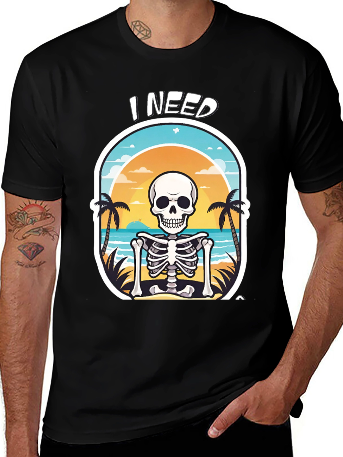 Variant 18 of I Need a Beach Skeleton T-Shirt